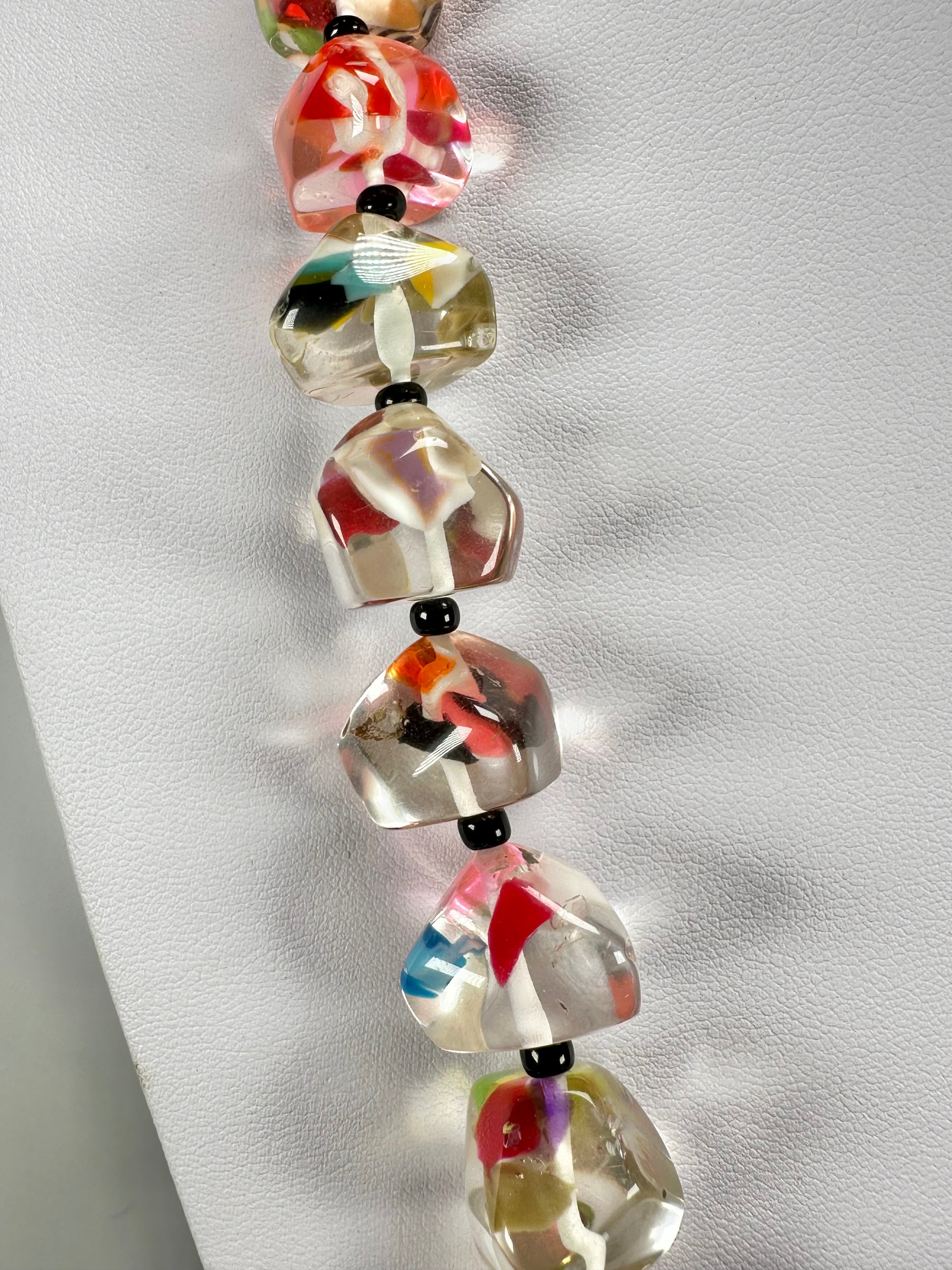 Jackie Brazil "Camille" Cascade Small Stones 70cm Necklace ( N0075 )