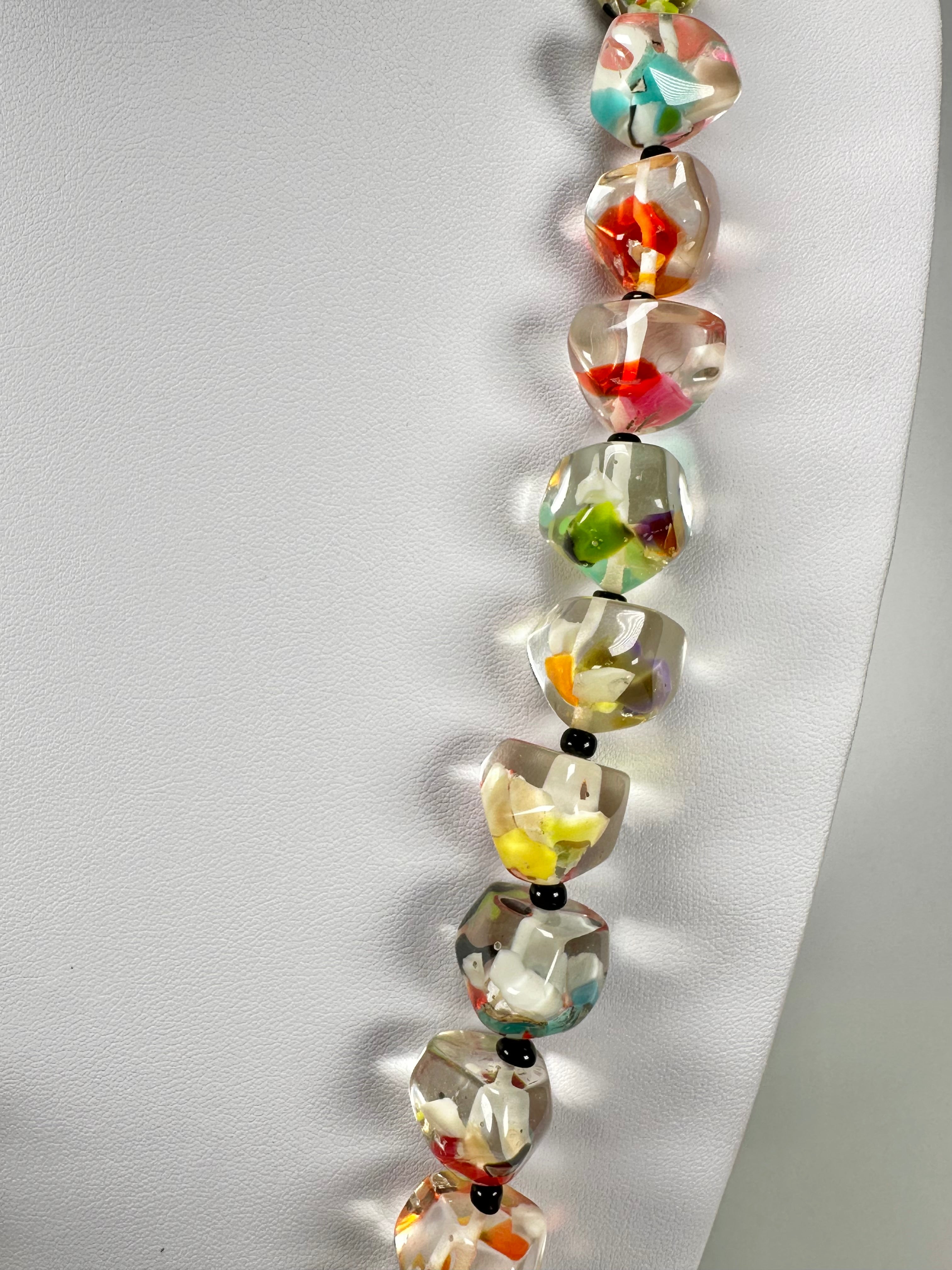 Jackie Brazil "Camille" Cascade Small Stones 70cm Necklace ( N0075 )