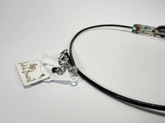 Jackie Brazil "Bella" Cascade 7 Piece on Leather Cord Choker Necklace ( N0035 )