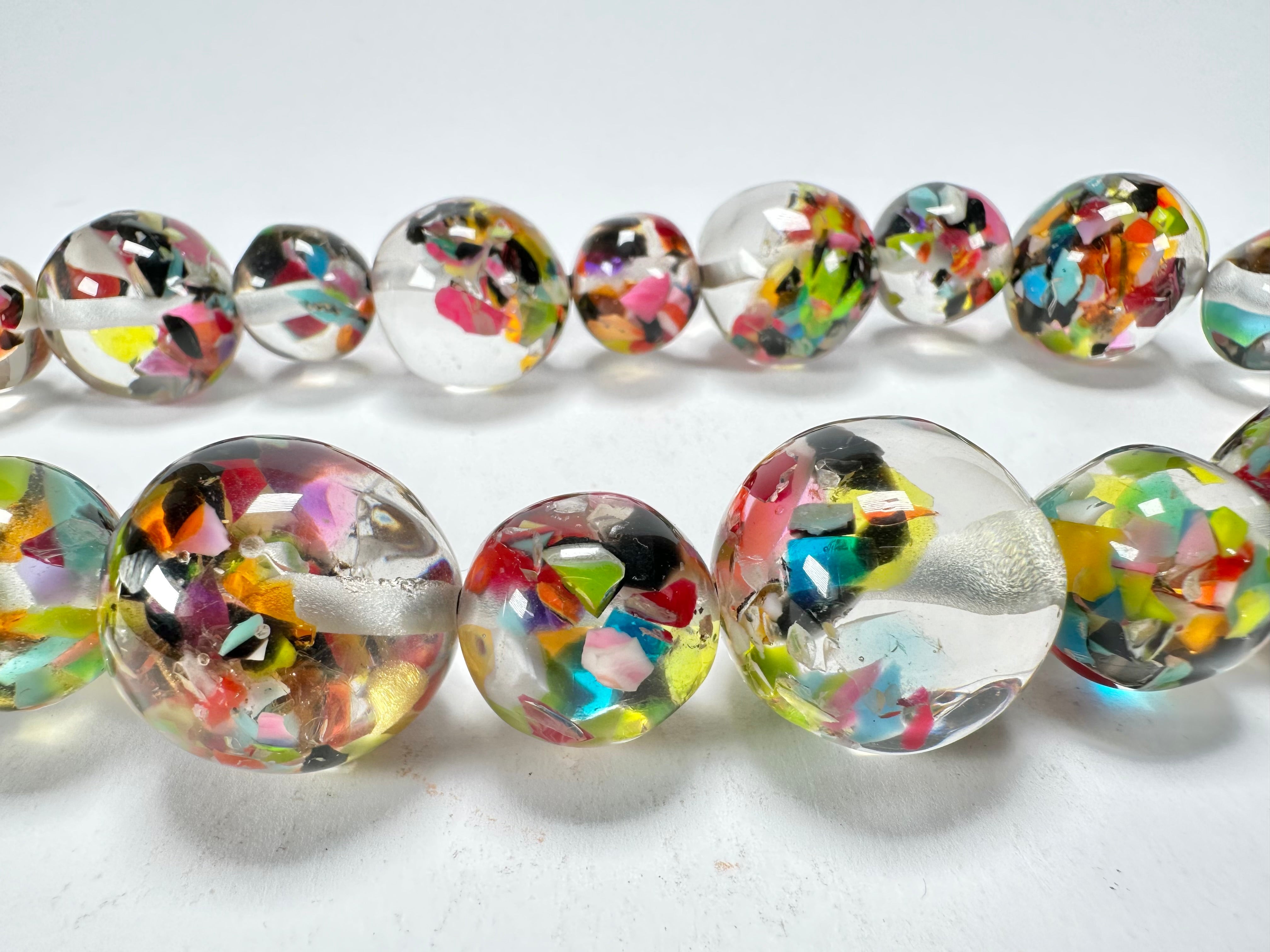 Jackie Brazil "Large spheres"  Short Abstract Cascade Necklace 50cm ( N2692 )