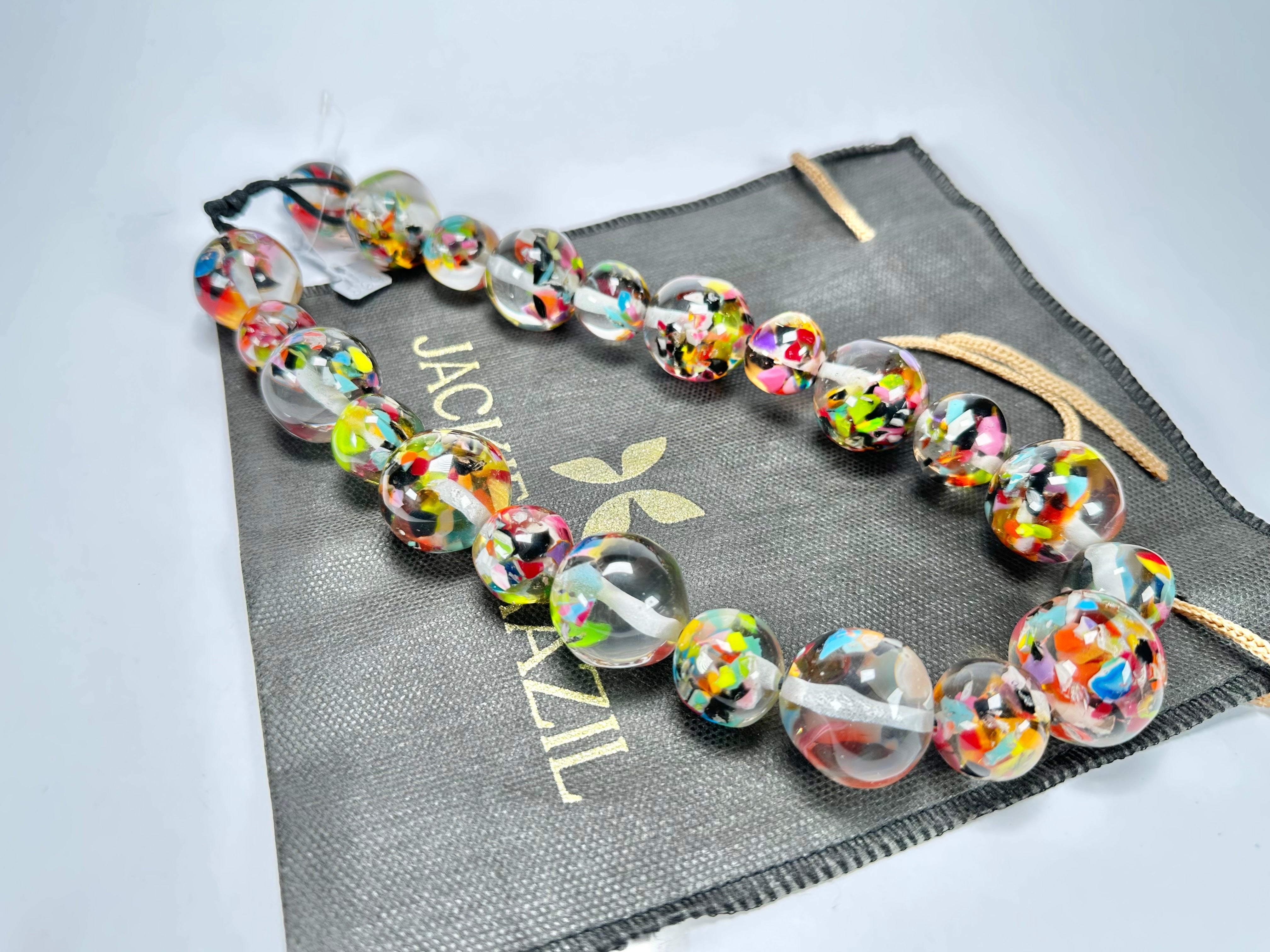 Jackie Brazil "Large spheres"  Short Abstract Cascade Necklace 50cm ( N2692 )