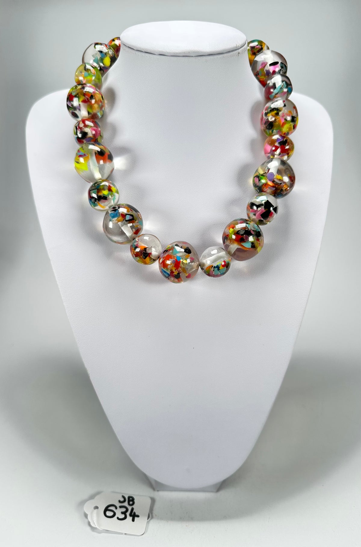 Jackie Brazil "Large spheres"  Short Abstract Cascade Necklace 50cm ( N2692 )