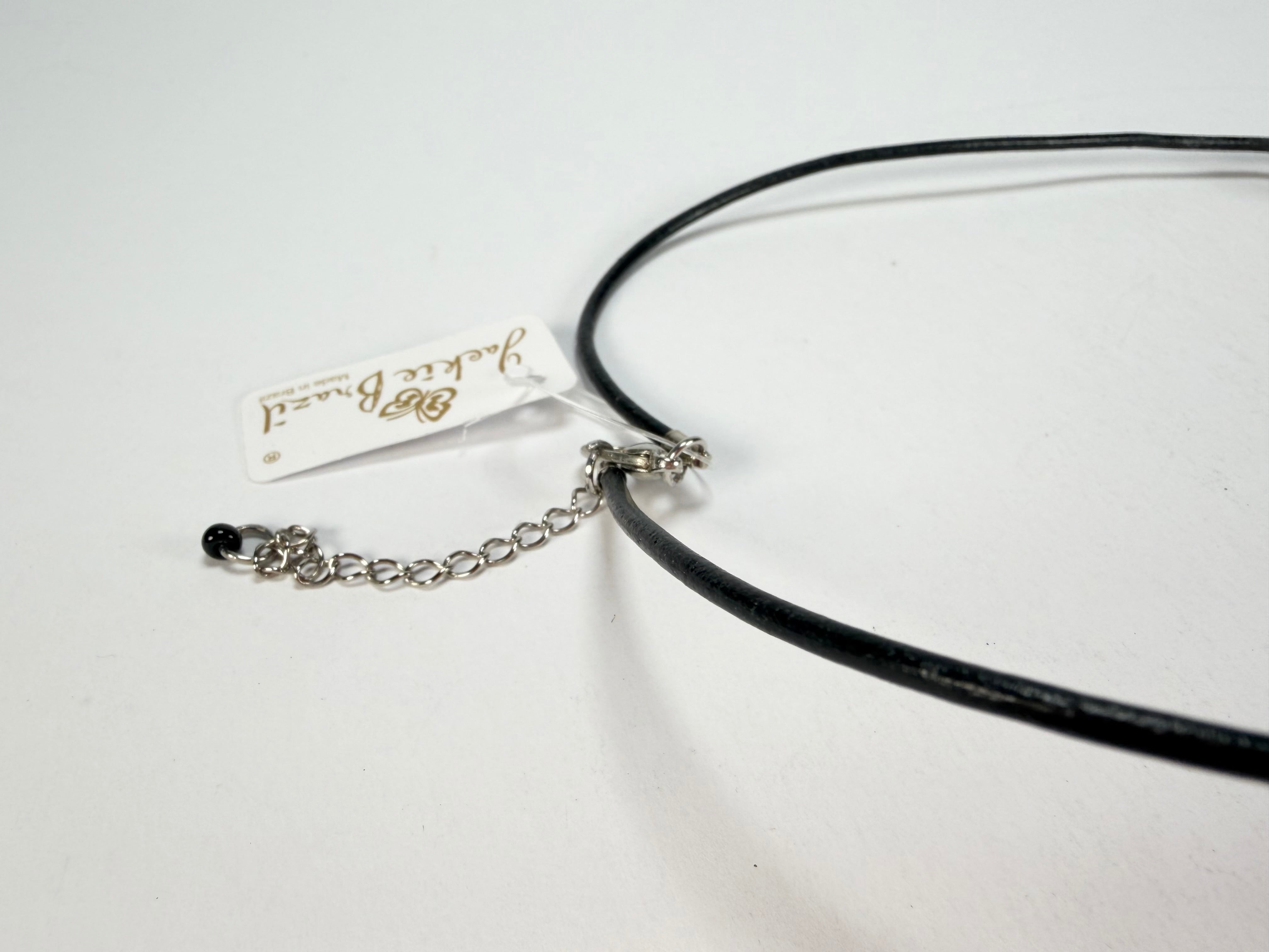 Jackie Brazil "Bella" Cascade 7 Piece on Leather Cord Choker Necklace ( N0035 )