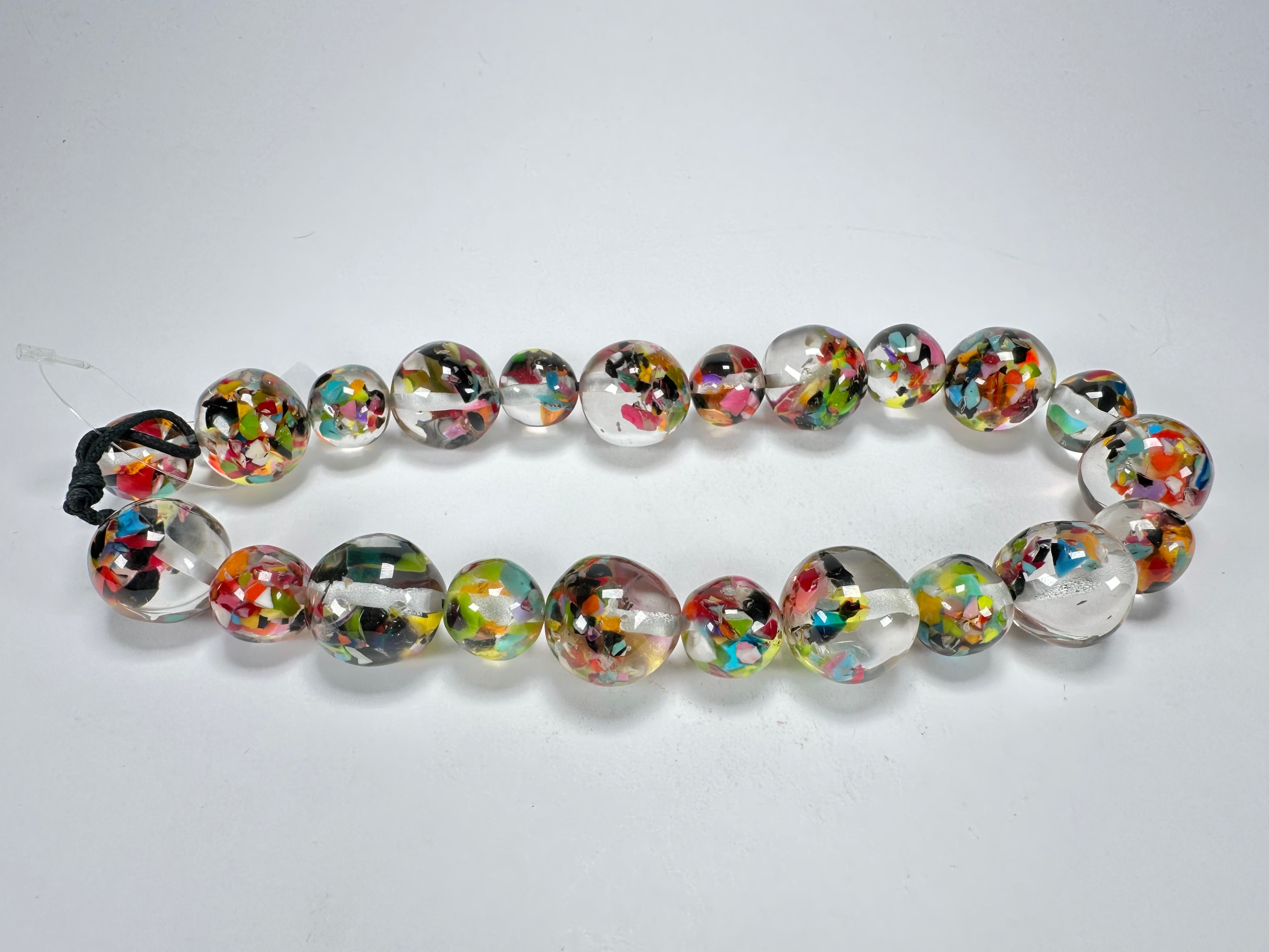 Jackie Brazil "Large spheres"  Short Abstract Cascade Necklace 50cm ( N2692 )