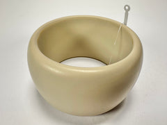 Jackie Brazil "Carmen" Natural Beige Matte 5cm Resin Bangle ( B2500 )