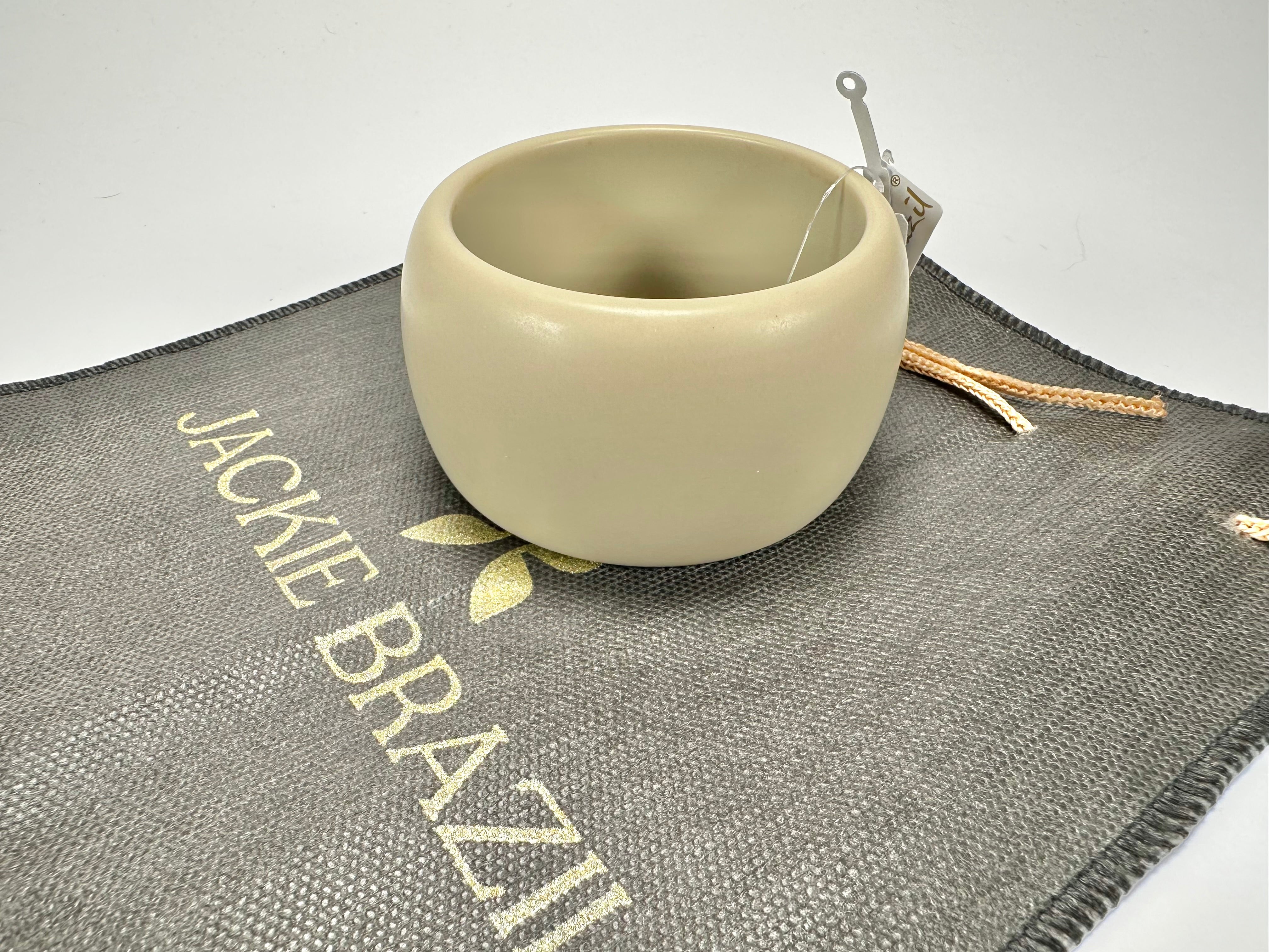 Jackie Brazil "Carmen" Natural Beige Matte 5cm Resin Bangle ( B2500 )