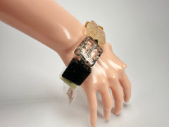 Jackie Brazil "Gala" Seasons Mix Half Rectangles On Elastic Bracelet ( B0778 )