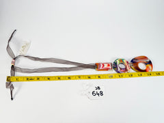 Jackie Brazil "Luzia" Kandinsky Tropicalia Resin Necklace on Silk Cord ( N2357 )