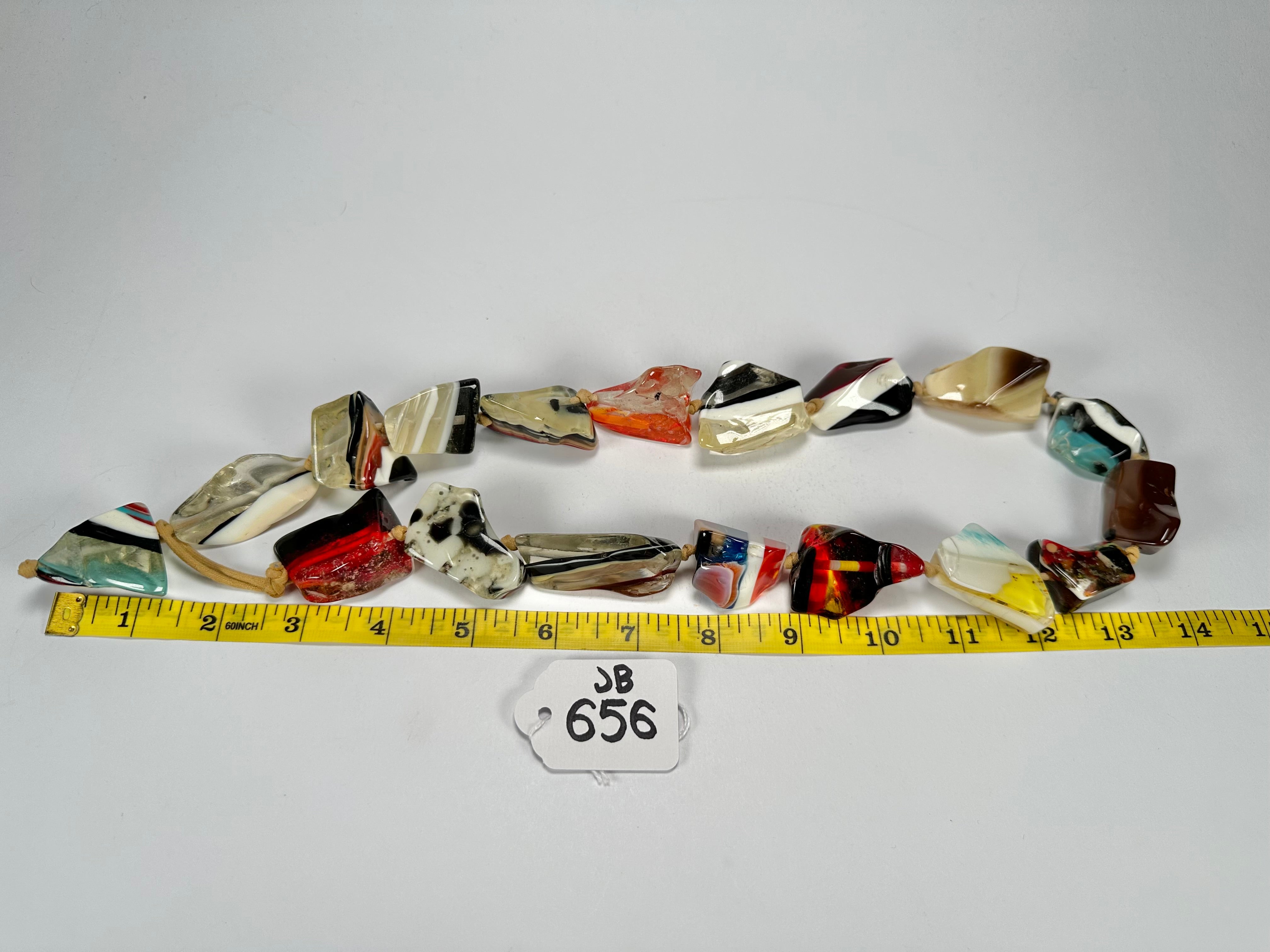 Jackie Brazil "Nature" Large Stones Mix Colours 75cm Necklace ( N0378 )