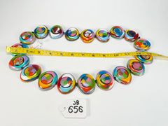 Jackie Brazil "Saturn" Kandinsky Disc & Cylinder Long 75cm Necklace ( N0065 )