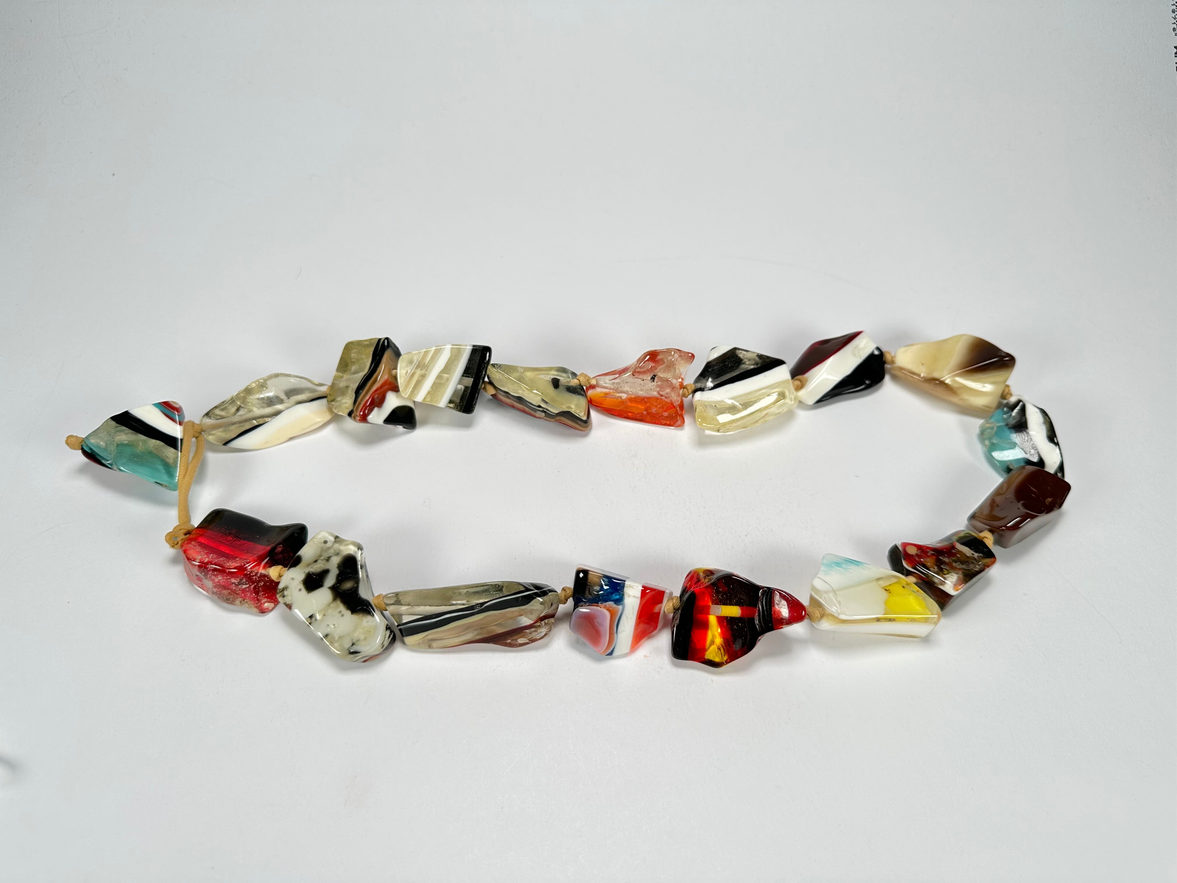 Jackie Brazil "Nature" Large Stones Mix Colours 75cm Necklace ( N0378 )