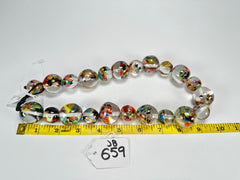 Jackie Brazil "Large spheres"  Short Abstract Cascade Necklace 50cm ( N2692 )