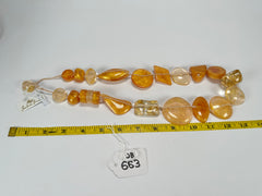 Jackie Brazil "Indiana" Gold Mix Multi-Bead Medium Resin 70cm Necklace ( N0033 )