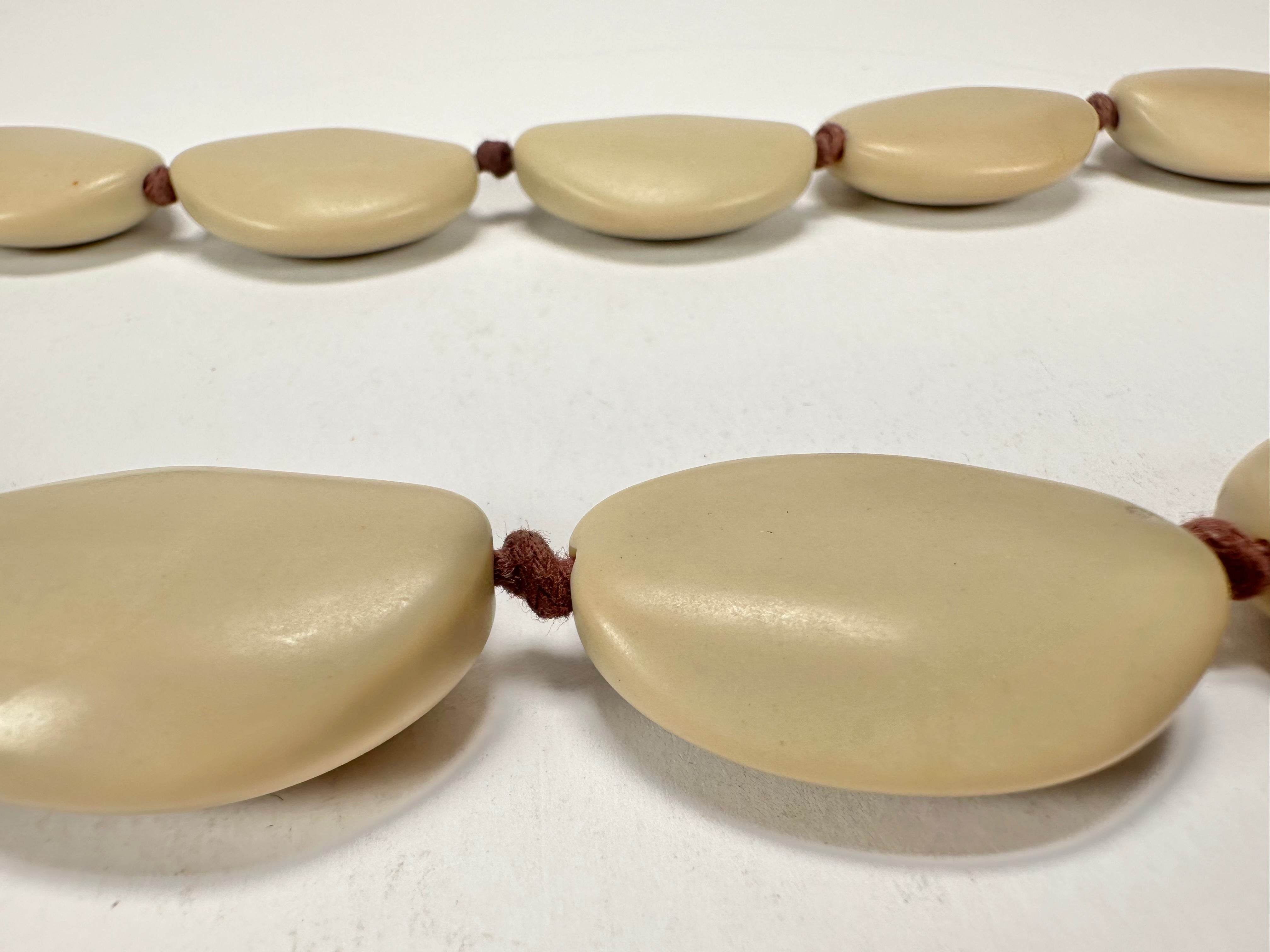 Jackie Brazil "Kathy" Beige Matte Small Riverstones 70cm Necklace ( N3750 )