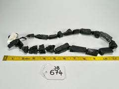 Jackie Brazil "Black Pieces" Charcoal Resin Necklace on Cord 45cm ( N2724 )