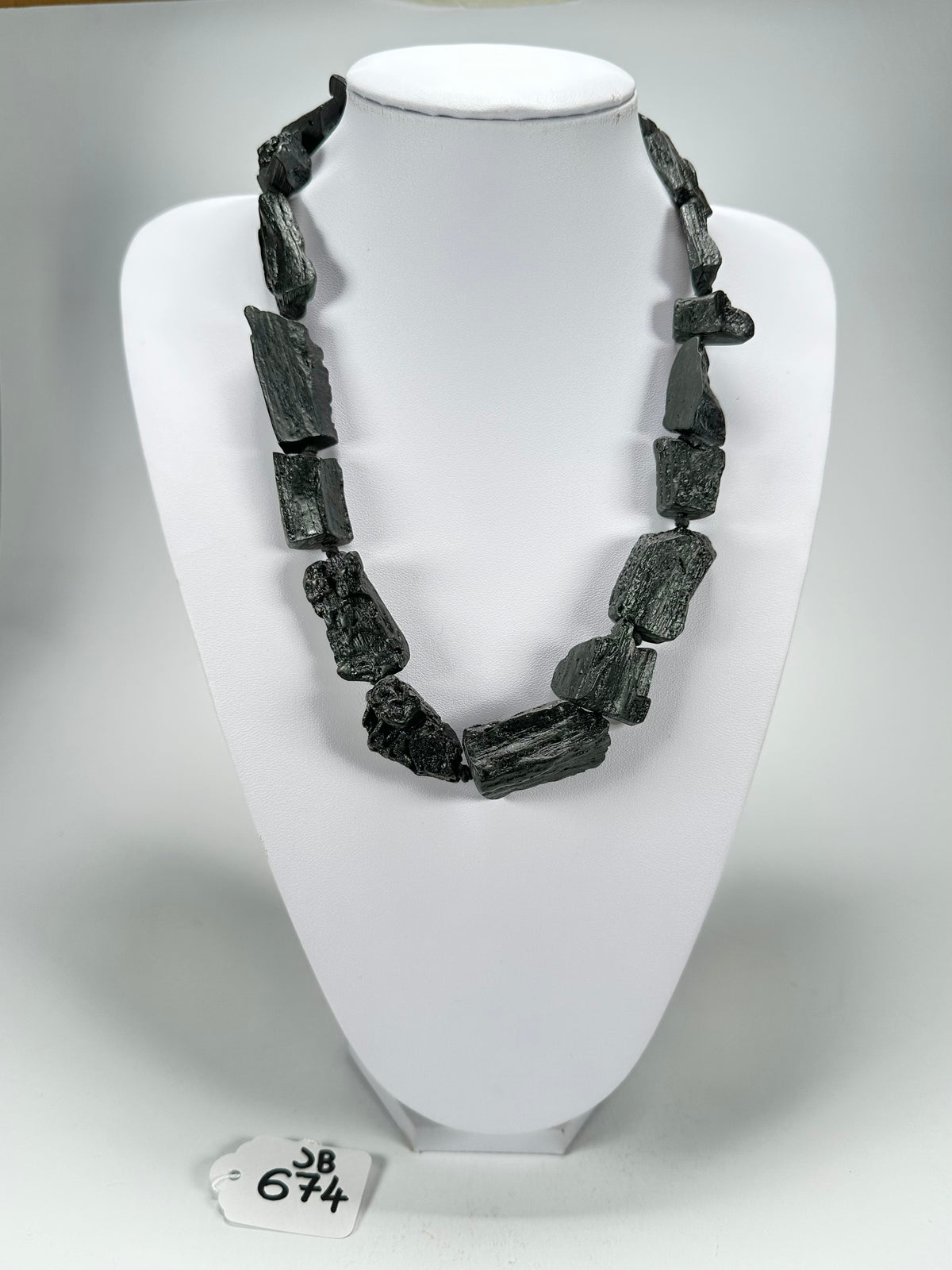 Jackie Brazil "Black Pieces" Charcoal Resin Necklace on Cord 45cm ( N2724 )