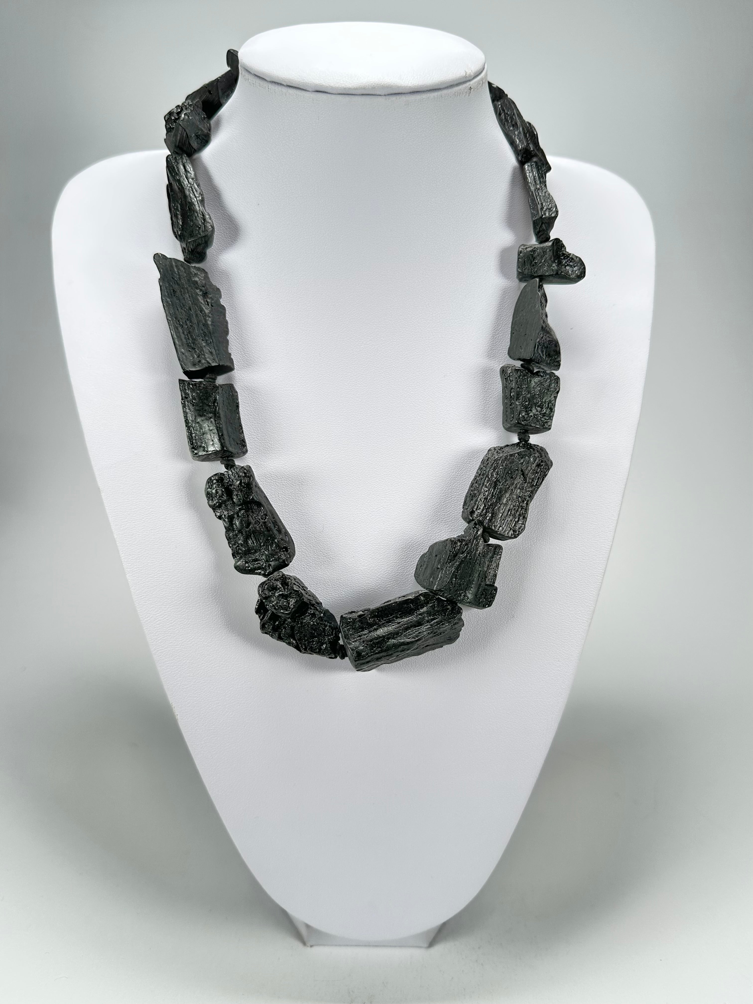 Jackie Brazil "Black Pieces" Charcoal Resin Necklace on Cord 45cm ( N2724 )