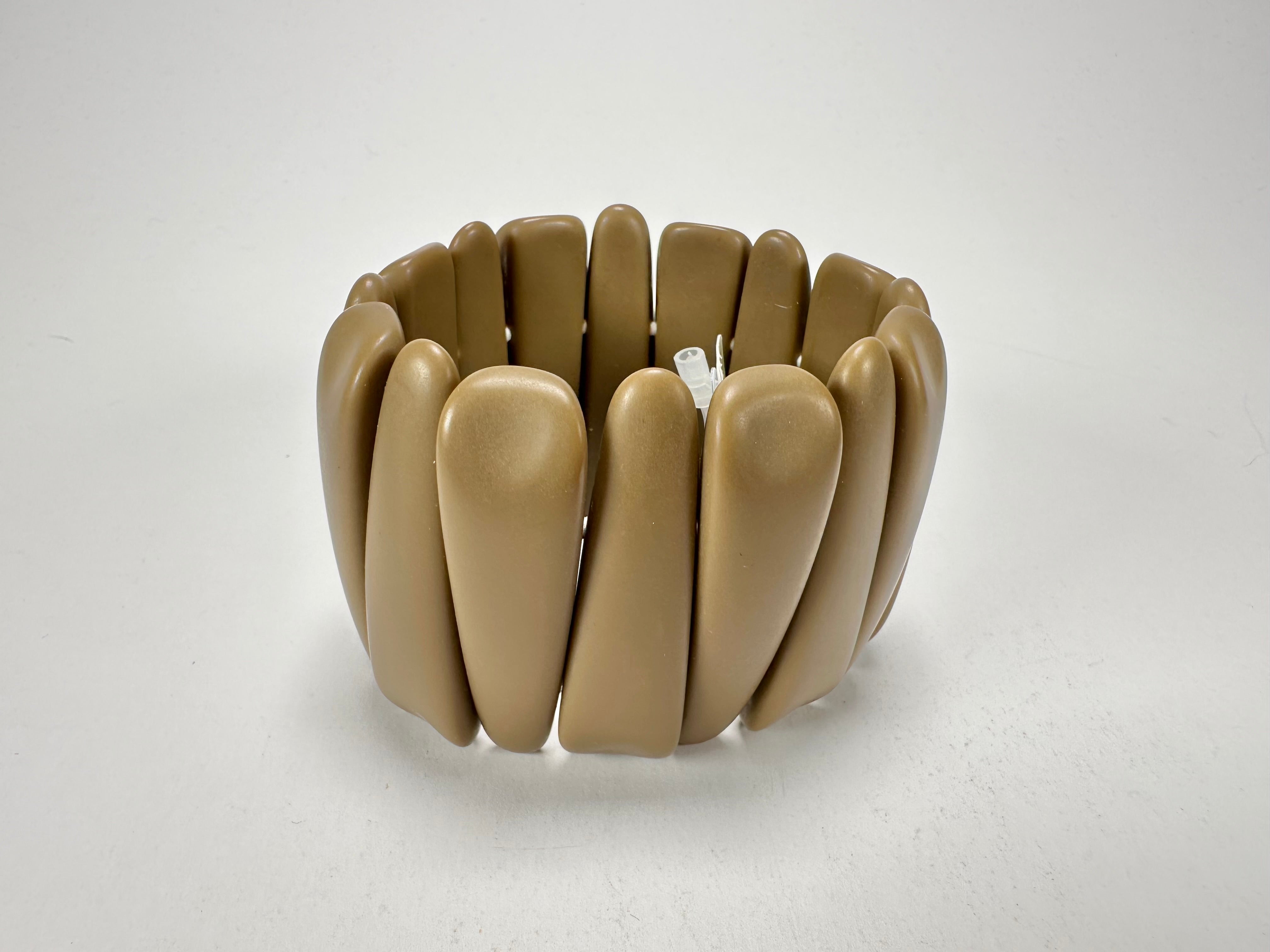 Jackie Brazil "Tulip" Brown Matte Elasticated Bracelet ( B0026 )