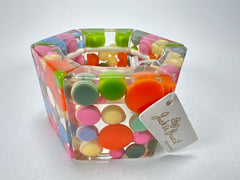 Jackie Brazil "Sabrina" Spots Hexagonal Elasticated 5cm Bracelet ( B2522 )