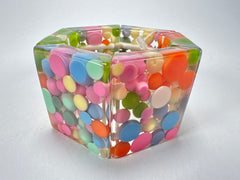 Jackie Brazil "Sabrina" Spots Hexagonal Elasticated 5cm Bracelet ( B2522 )