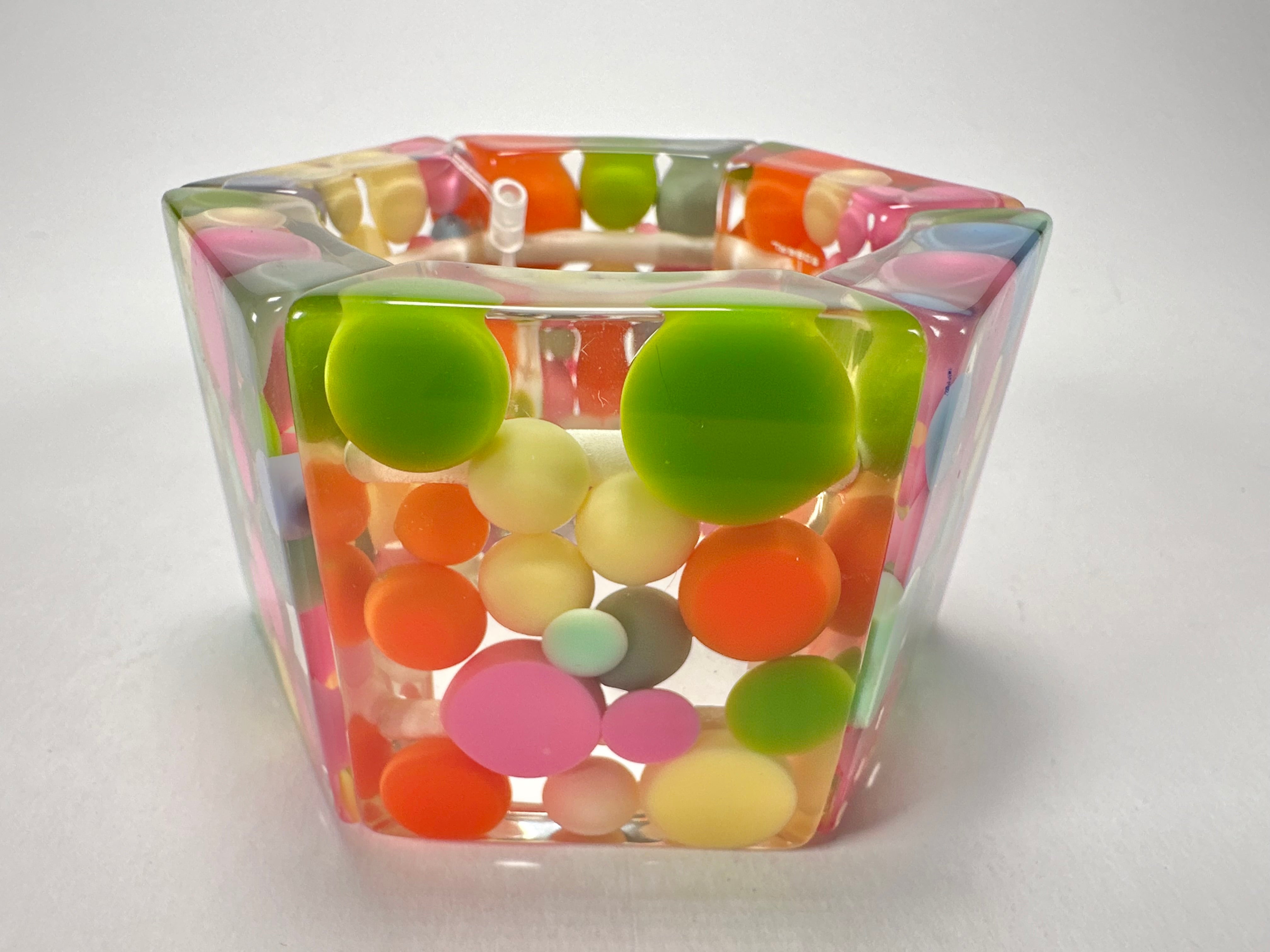 Jackie Brazil "Sabrina" Spots Hexagonal Elasticated 5cm Bracelet ( B2522 )