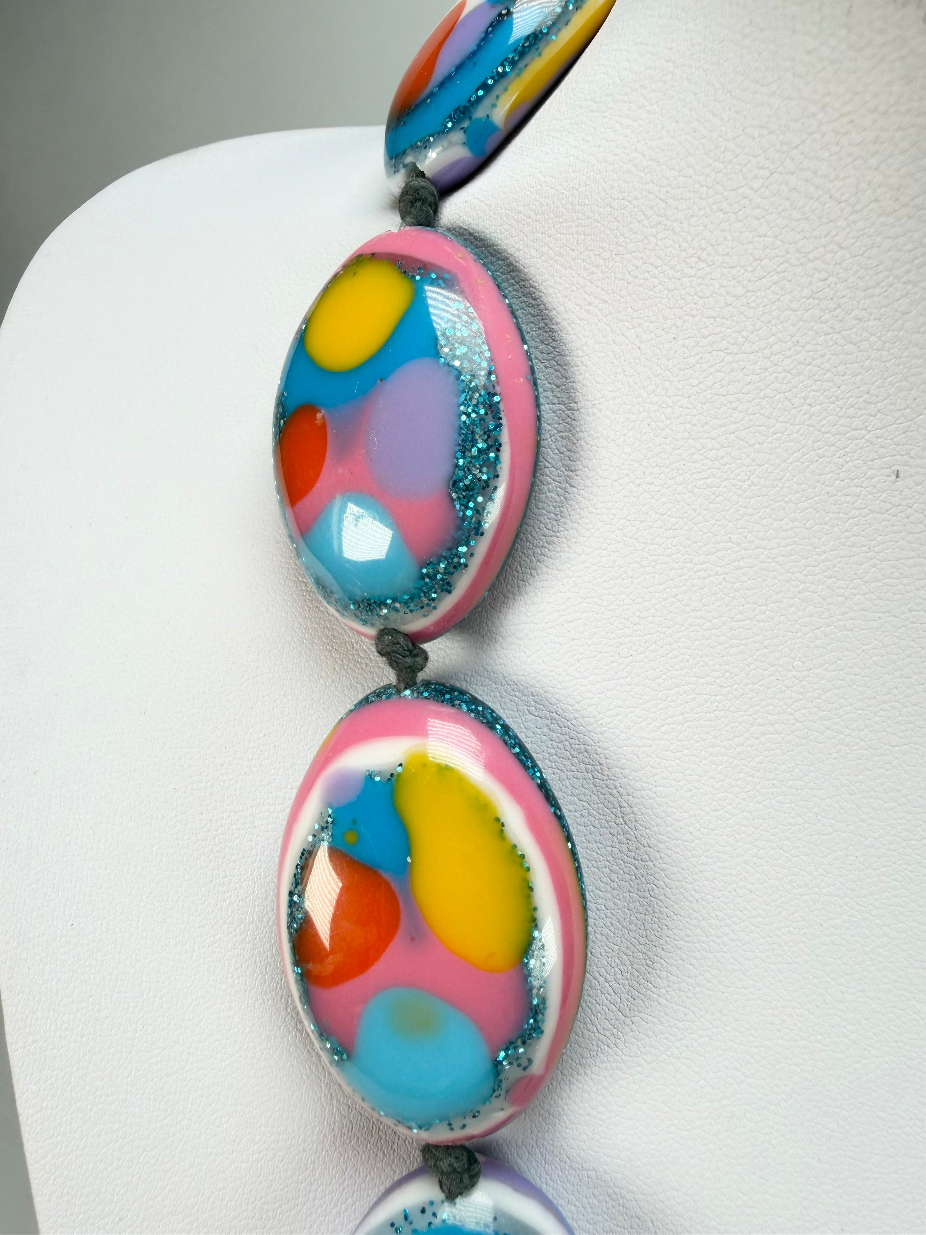 Jackie Brazil "Kathy" Small Riverstones Kandinsky 70cm Necklace ( N3750 )