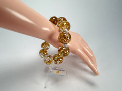 Jackie Brazil "Lola" Medium Spheres Gold Flakes Bracelet ( B2695 )