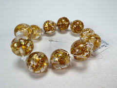 Jackie Brazil "Lola" Medium Spheres Gold Flakes Bracelet ( B2695 )