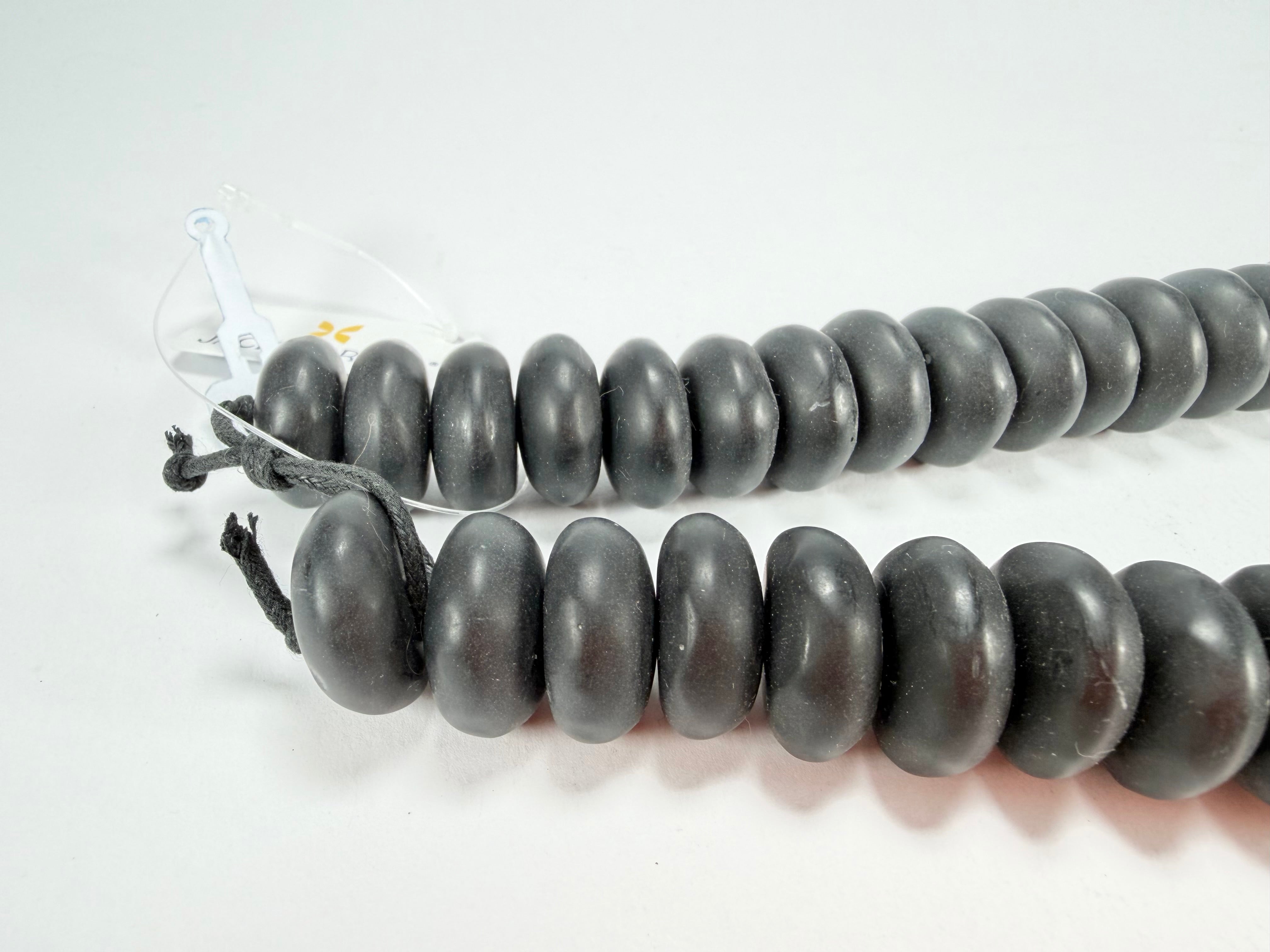 Jackie Brazil "Bela" Black Matt & Gold Flakes Resin Mini Wheels 50cm Necklace ( N0041 )