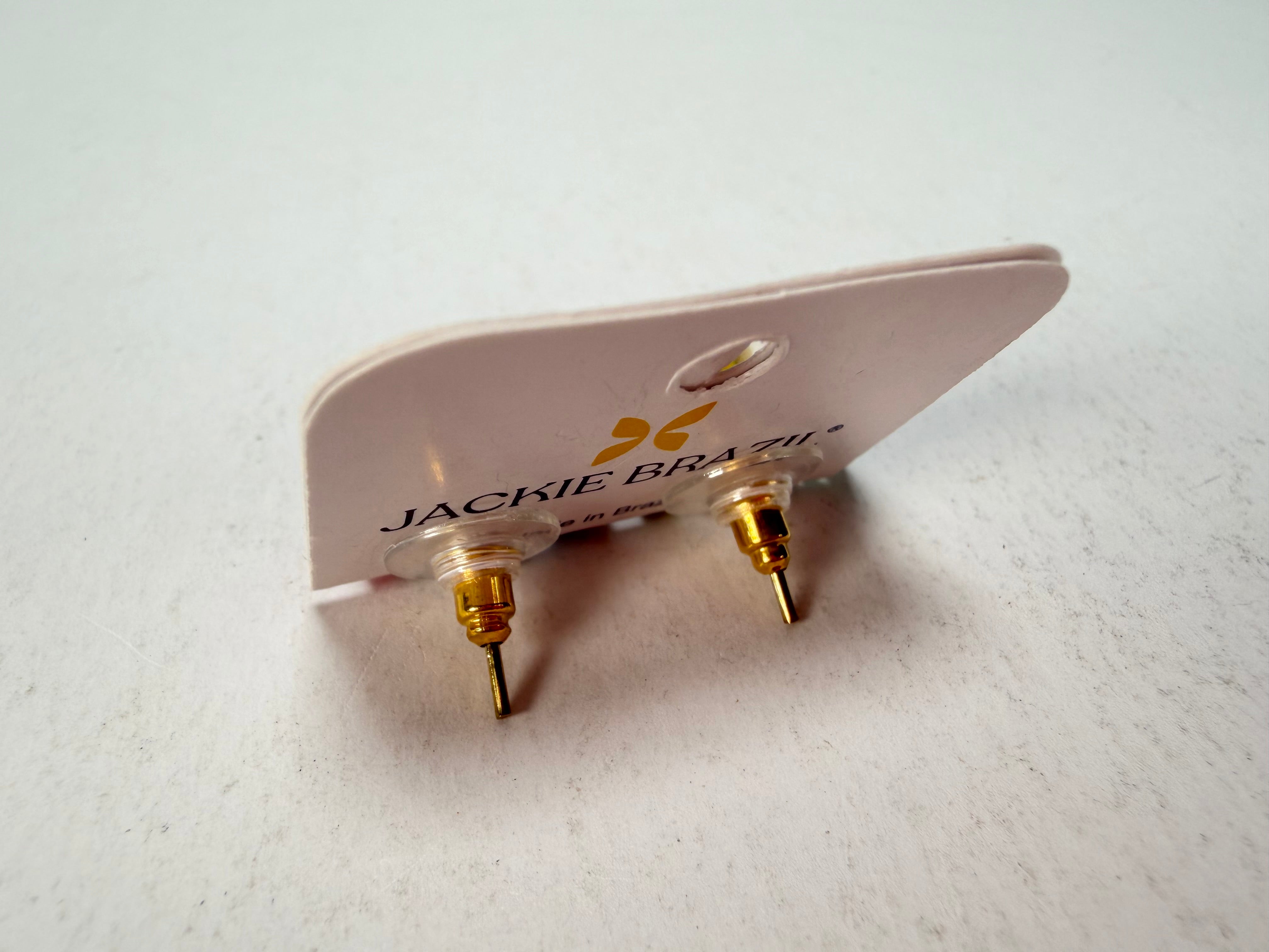 Jackie Brazil "Liquorice" Mix Colours Small Square Resin Earrings ( E0074 )