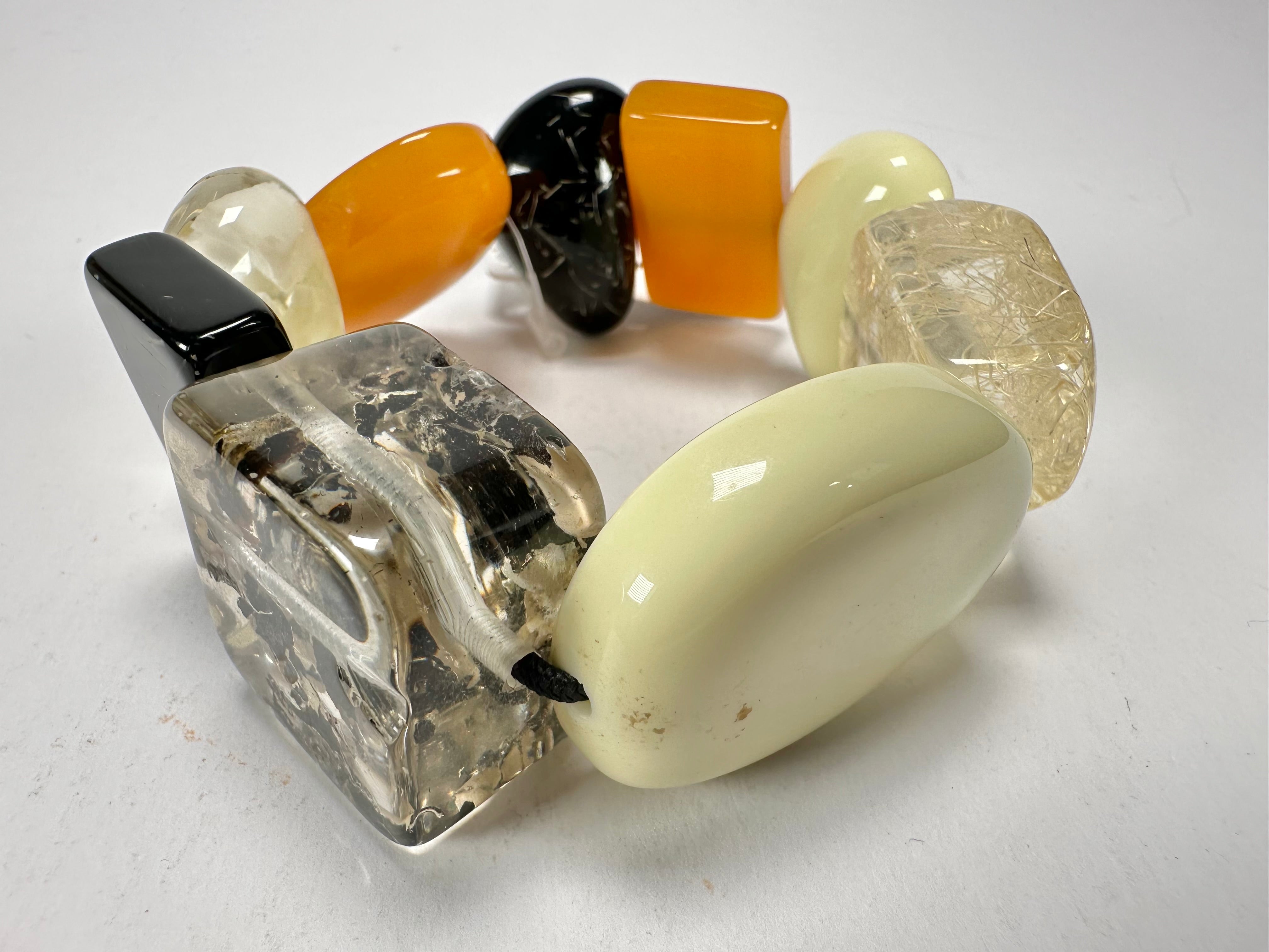 Jackie Brazil "Indiana" Seasons Mix Multi Bead Resin Bracelet ( B0210 )