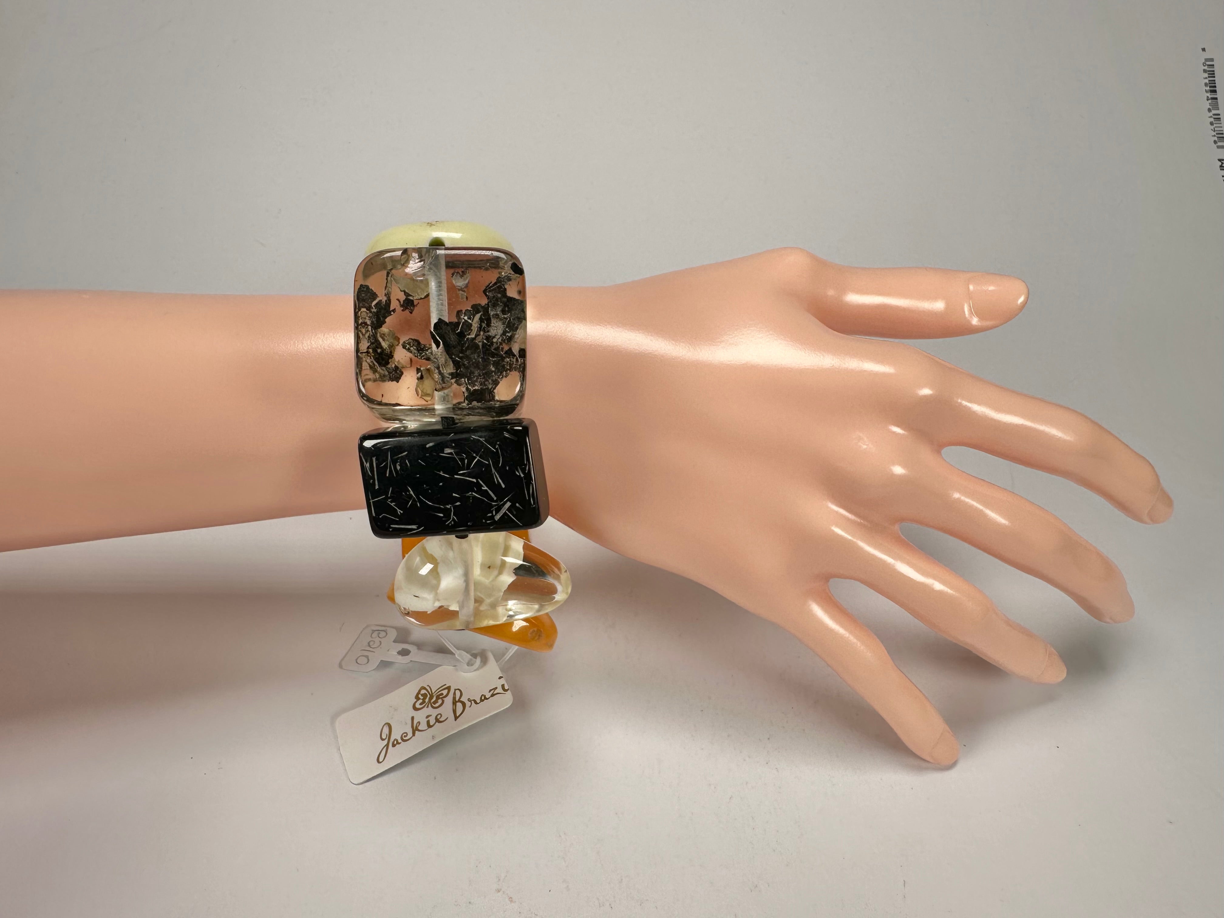 Jackie Brazil "Indiana" Seasons Mix Multi Bead Resin Bracelet ( B0210 )