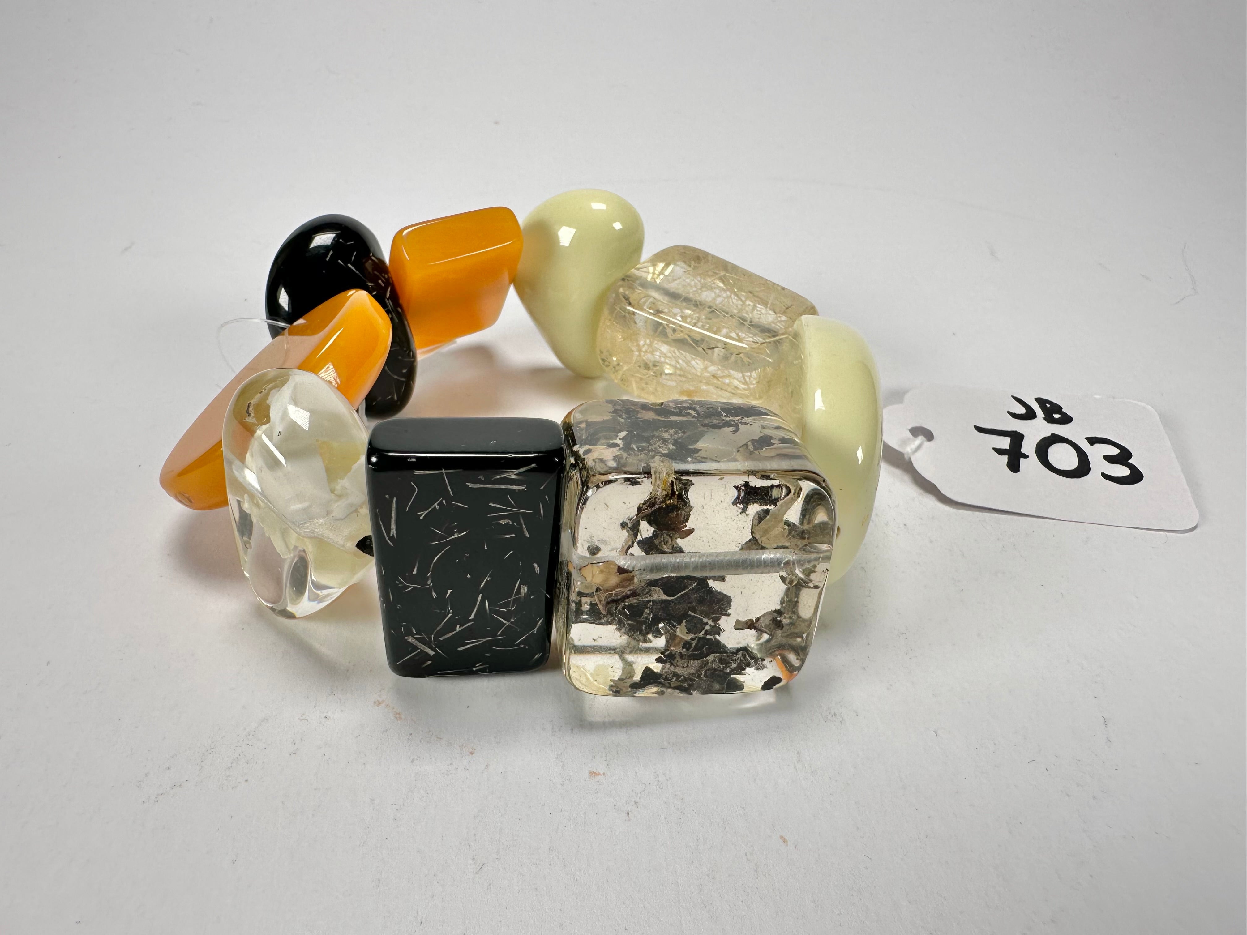 Jackie Brazil "Indiana" Seasons Mix Multi Bead Resin Bracelet ( B0210 )
