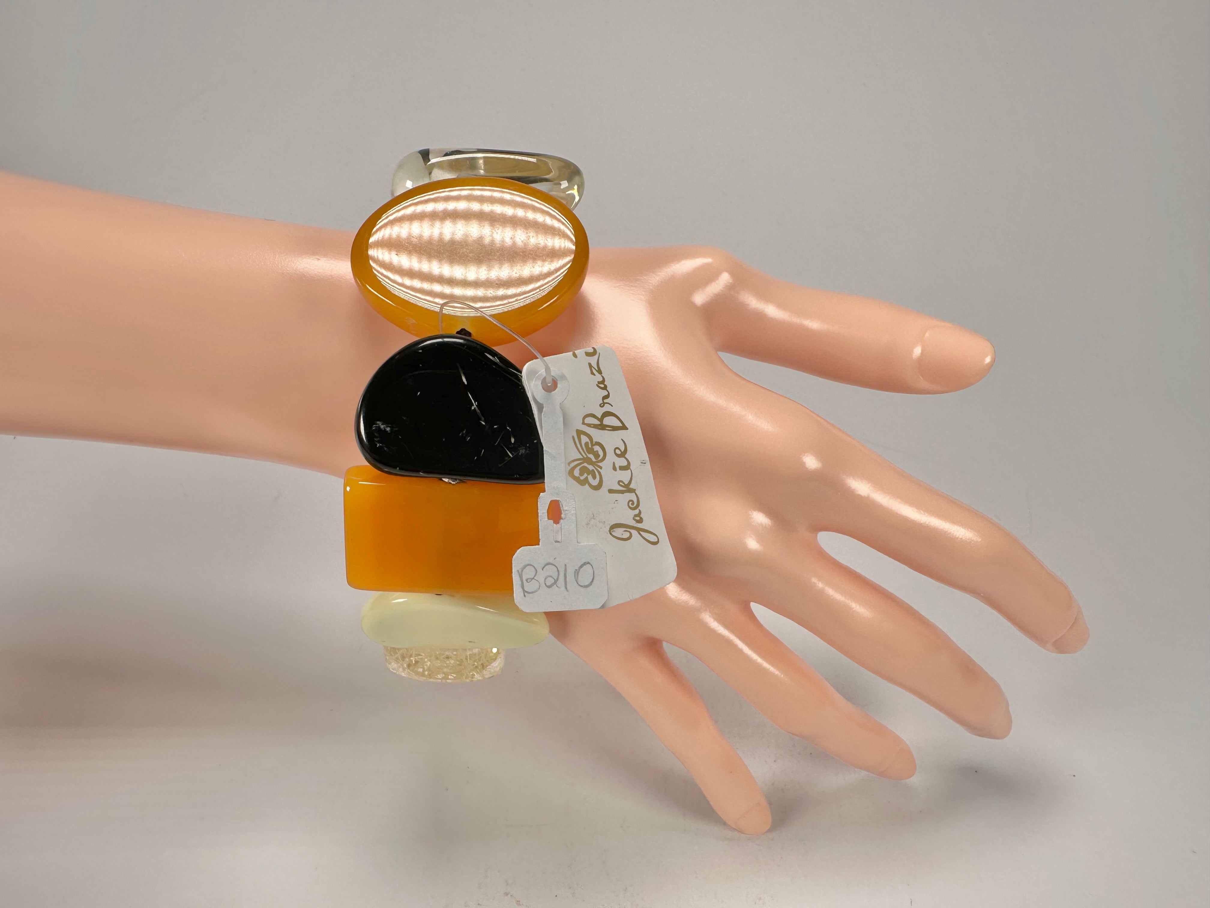 Jackie Brazil "Indiana" Seasons Mix Multi Bead Resin Bracelet ( B0210 )