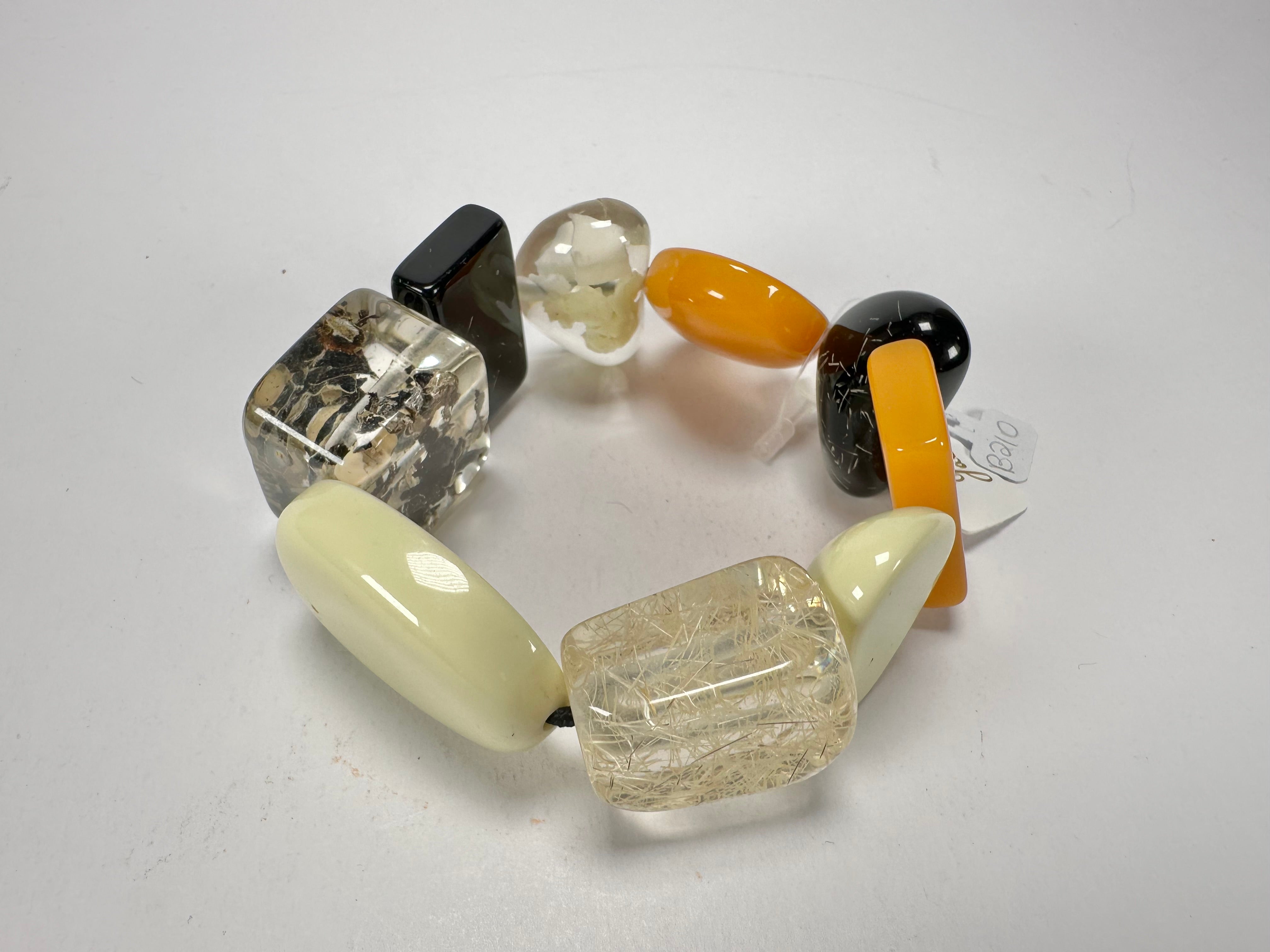 Jackie Brazil "Indiana" Seasons Mix Multi Bead Resin Bracelet ( B0210 )
