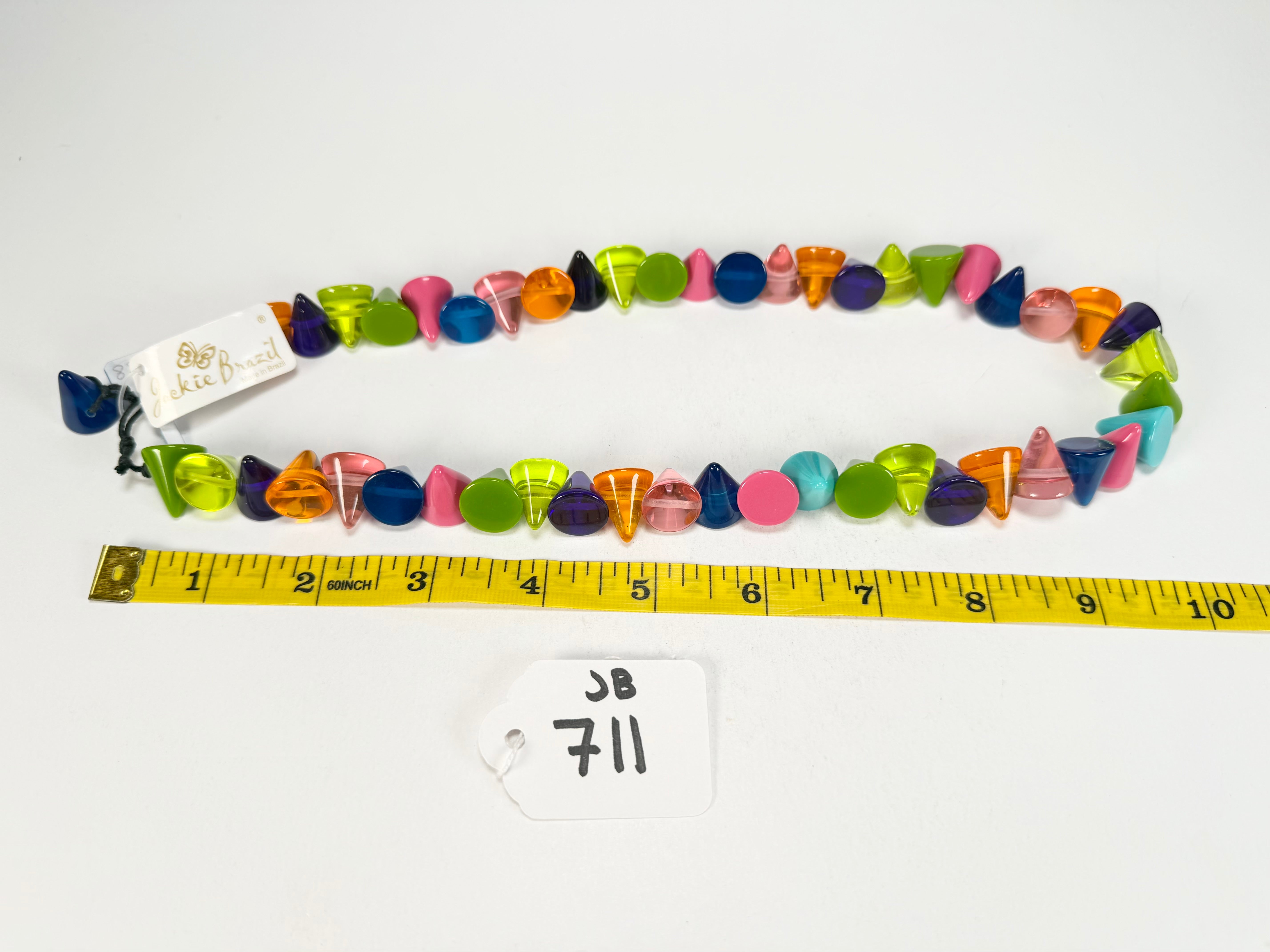Jackie Brazil "Corina" Transparent Paris Mix Small Cones 55cm Necklace ( N0058 )