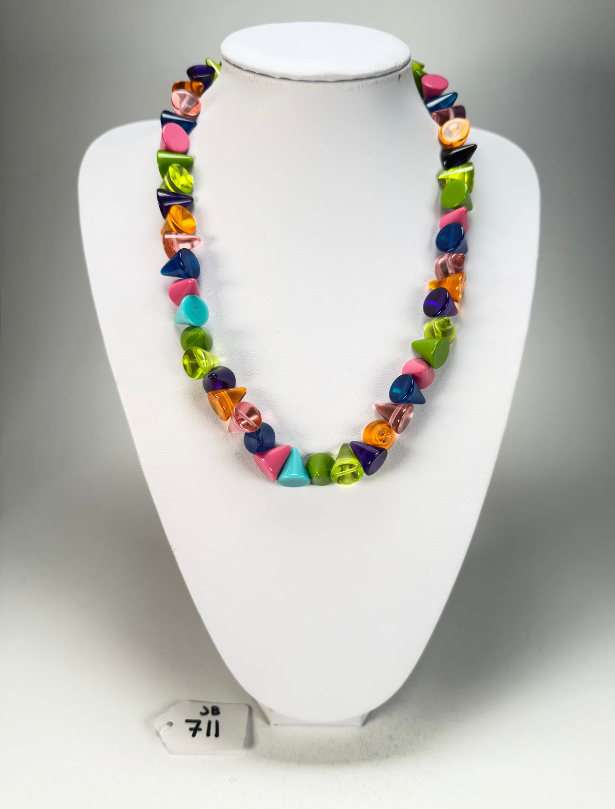 Jackie Brazil "Corina" Transparent Paris Mix Small Cones 55cm Necklace ( N0058 )