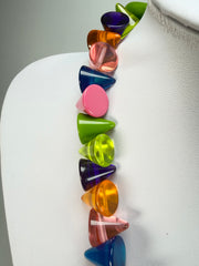 Jackie Brazil "Corina" Transparent Paris Mix Small Cones 55cm Necklace ( N0058 )