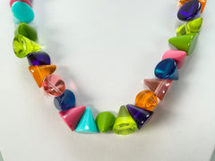 Jackie Brazil "Corina" Transparent Paris Mix Small Cones 55cm Necklace ( N0058 )