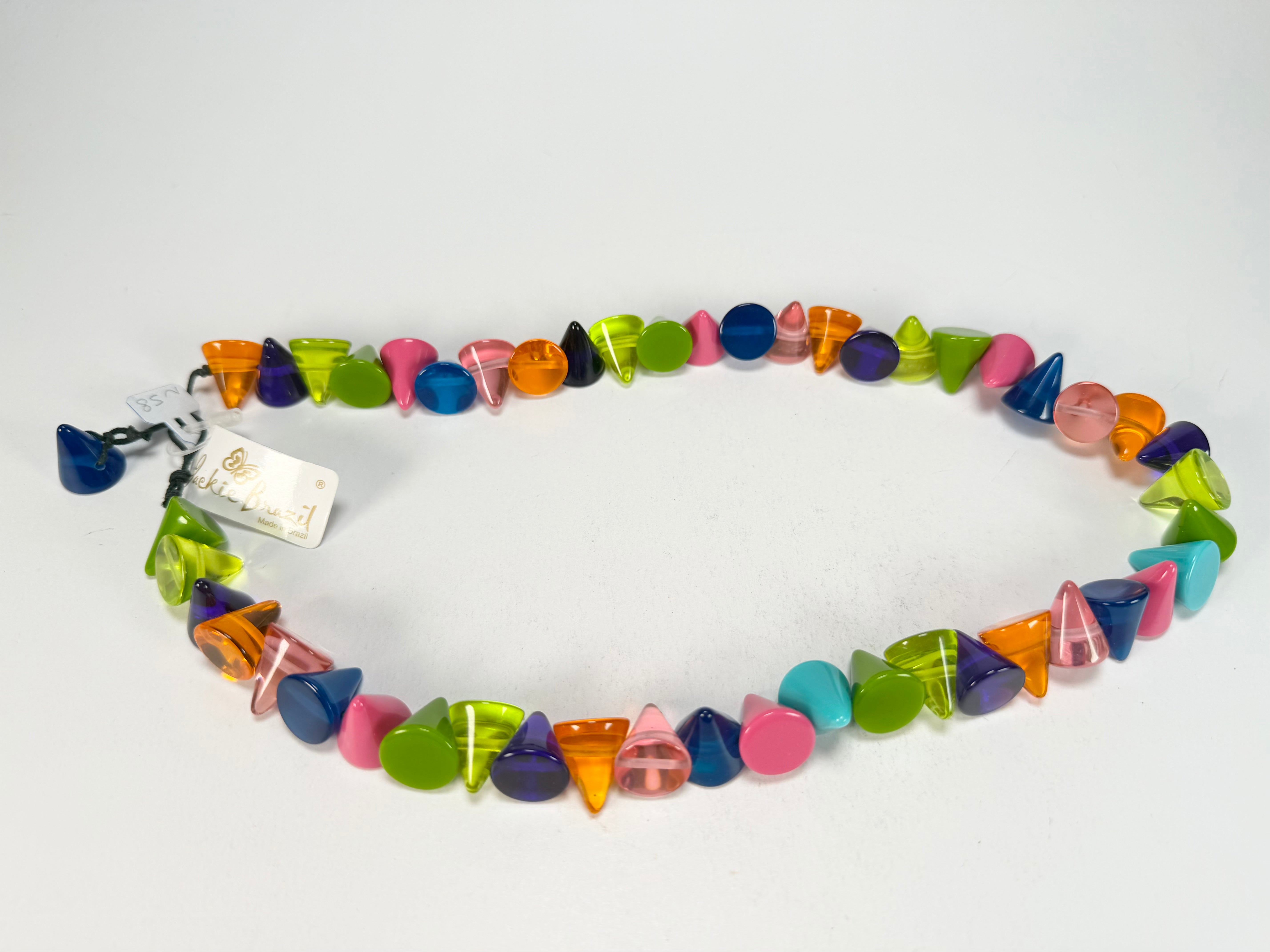 Jackie Brazil "Corina" Transparent Paris Mix Small Cones 55cm Necklace ( N0058 )