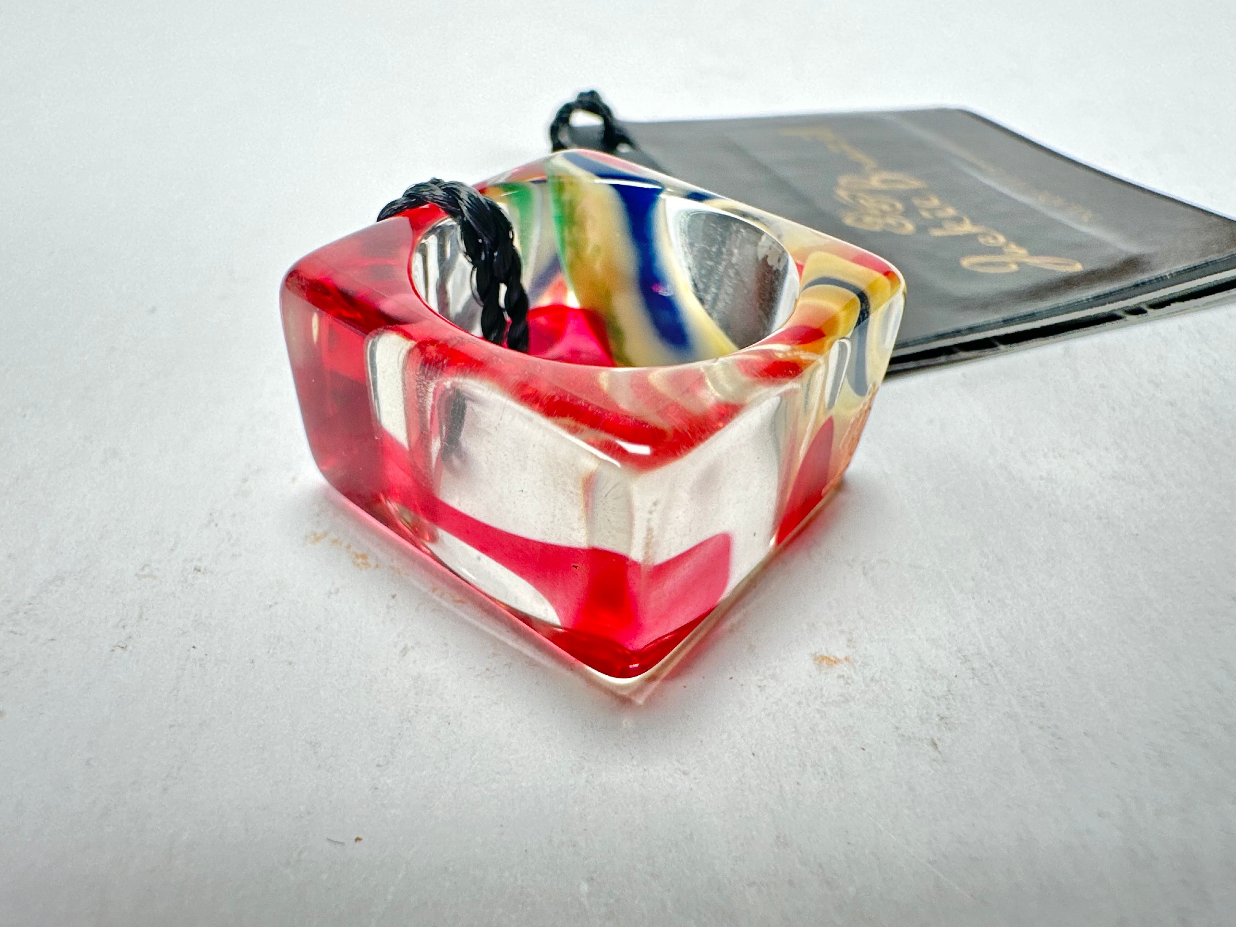 Jackie Brazil "Past Present Urca" Cascade Square Resin Ring ( R3256 ) Size UK P/ US 7.5