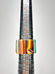 Jackie Brazil "Leda" Liquorice Allsorts Pop Art Colour Mix Resin Ring ( R2269 ) UK P / USA 7.5