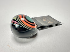 Jackie Brazil "Berlin" Swirls Black Large Round Resin Ring ( R3195 ) Size UK P / USA 7.5