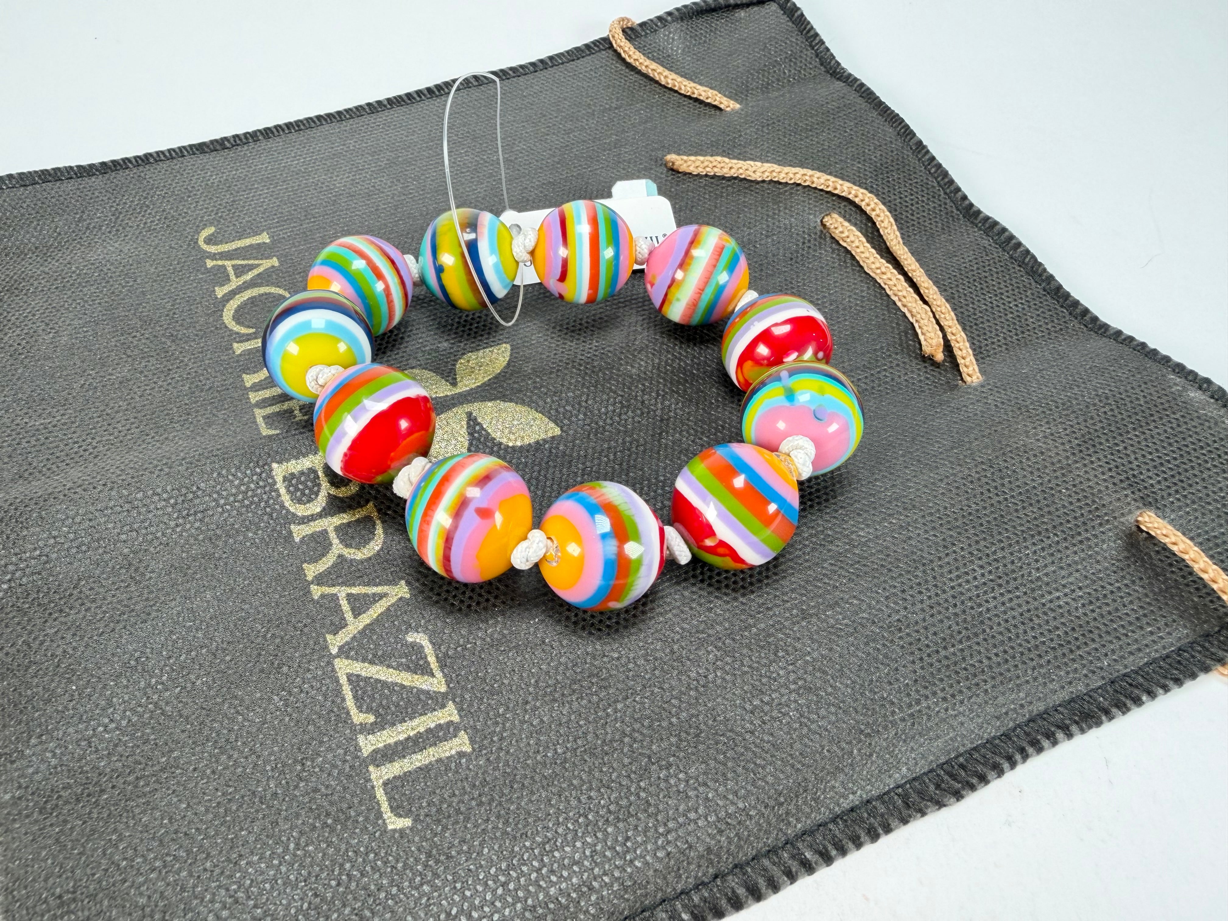 Jackie Brazil "Lola" Liquorice All Sorts Medium Spheres Bracelet ( B2695 )