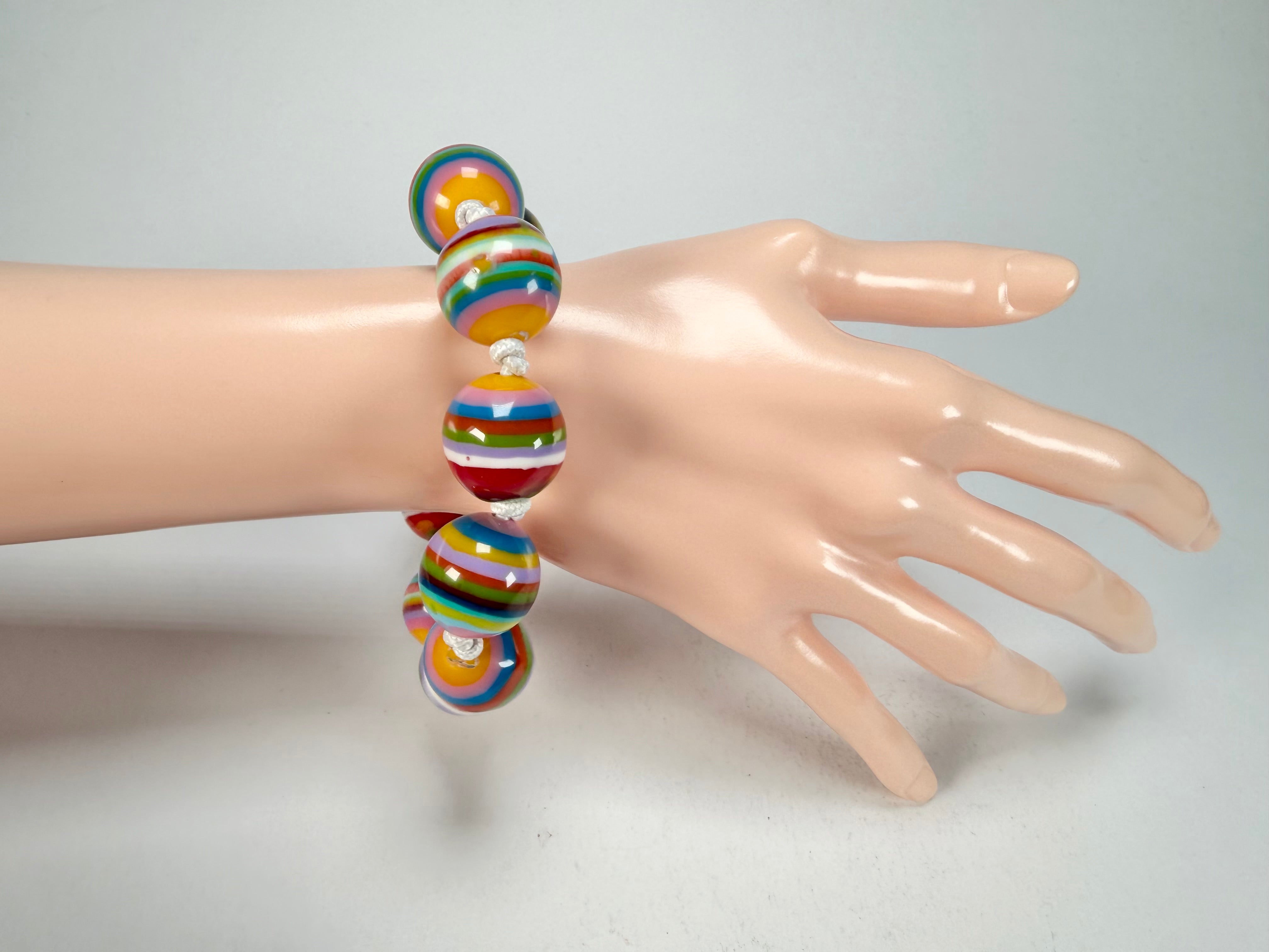 Jackie Brazil "Lola" Liquorice All Sorts Medium Spheres Bracelet ( B2695 )