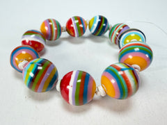 Jackie Brazil "Lola" Liquorice All Sorts Medium Spheres Bracelet ( B2695 )