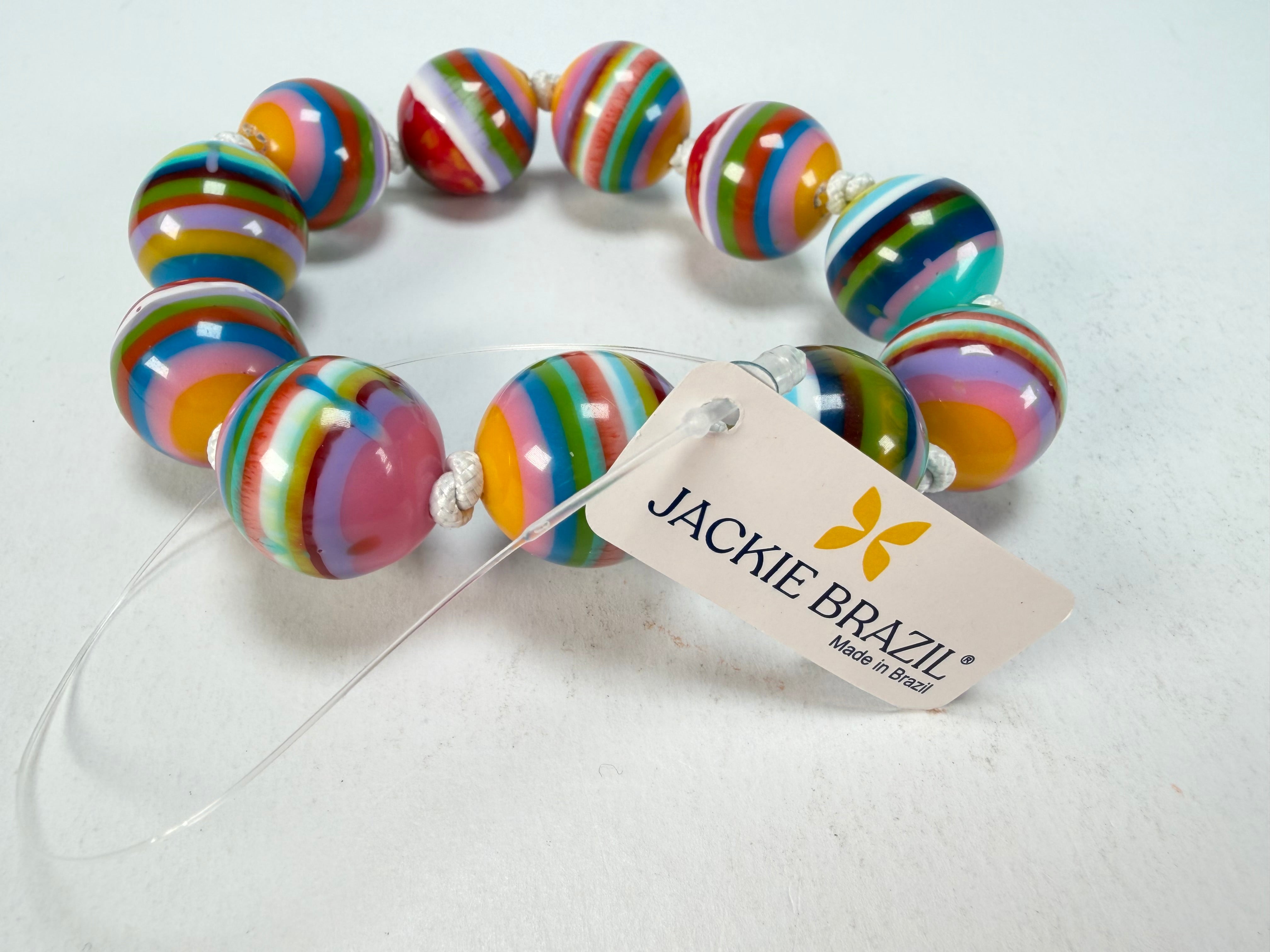 Jackie Brazil "Lola" Liquorice All Sorts Medium Spheres Bracelet ( B2695 )
