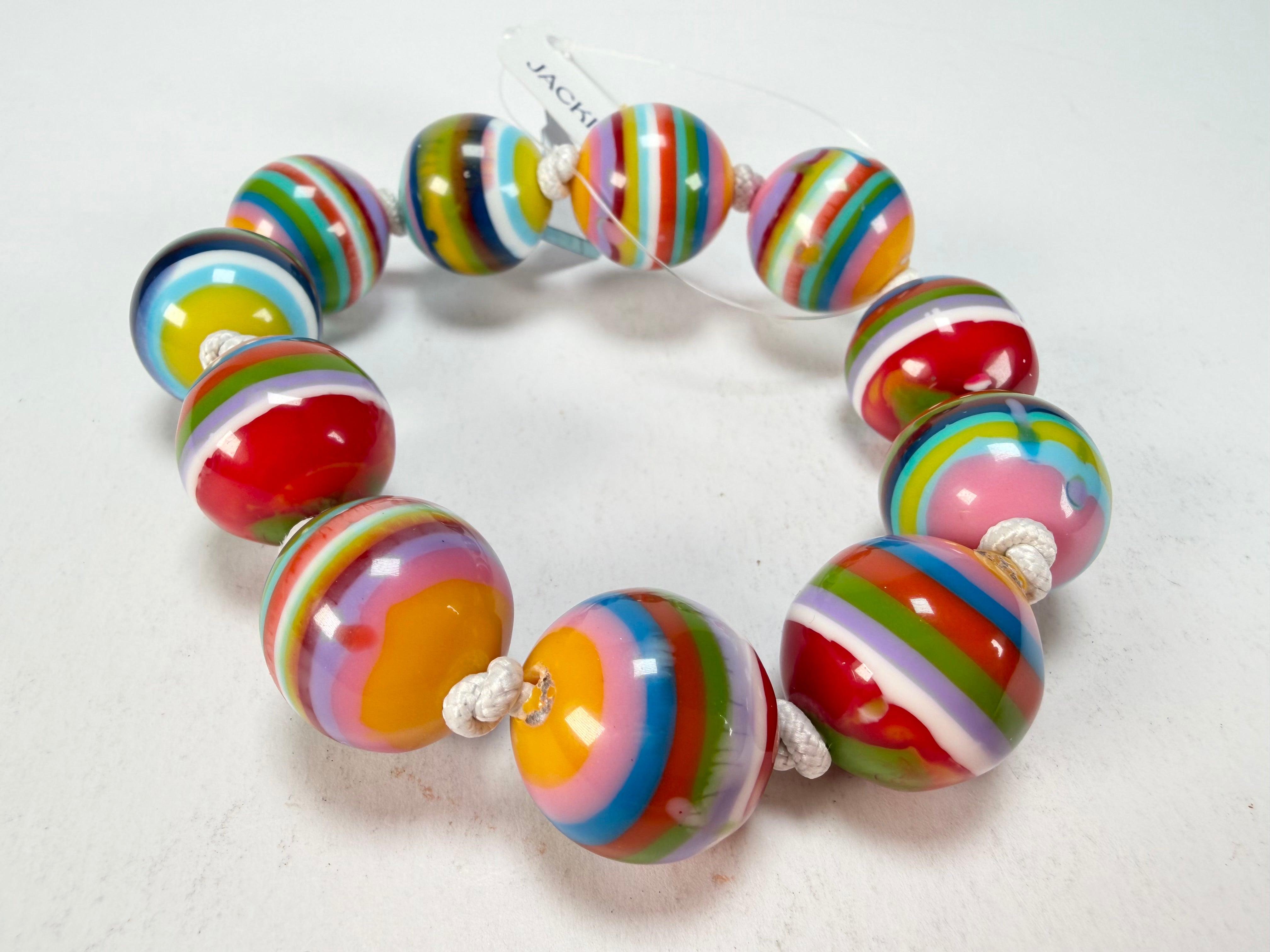 Jackie Brazil "Lola" Liquorice All Sorts Medium Spheres Bracelet ( B2695 )
