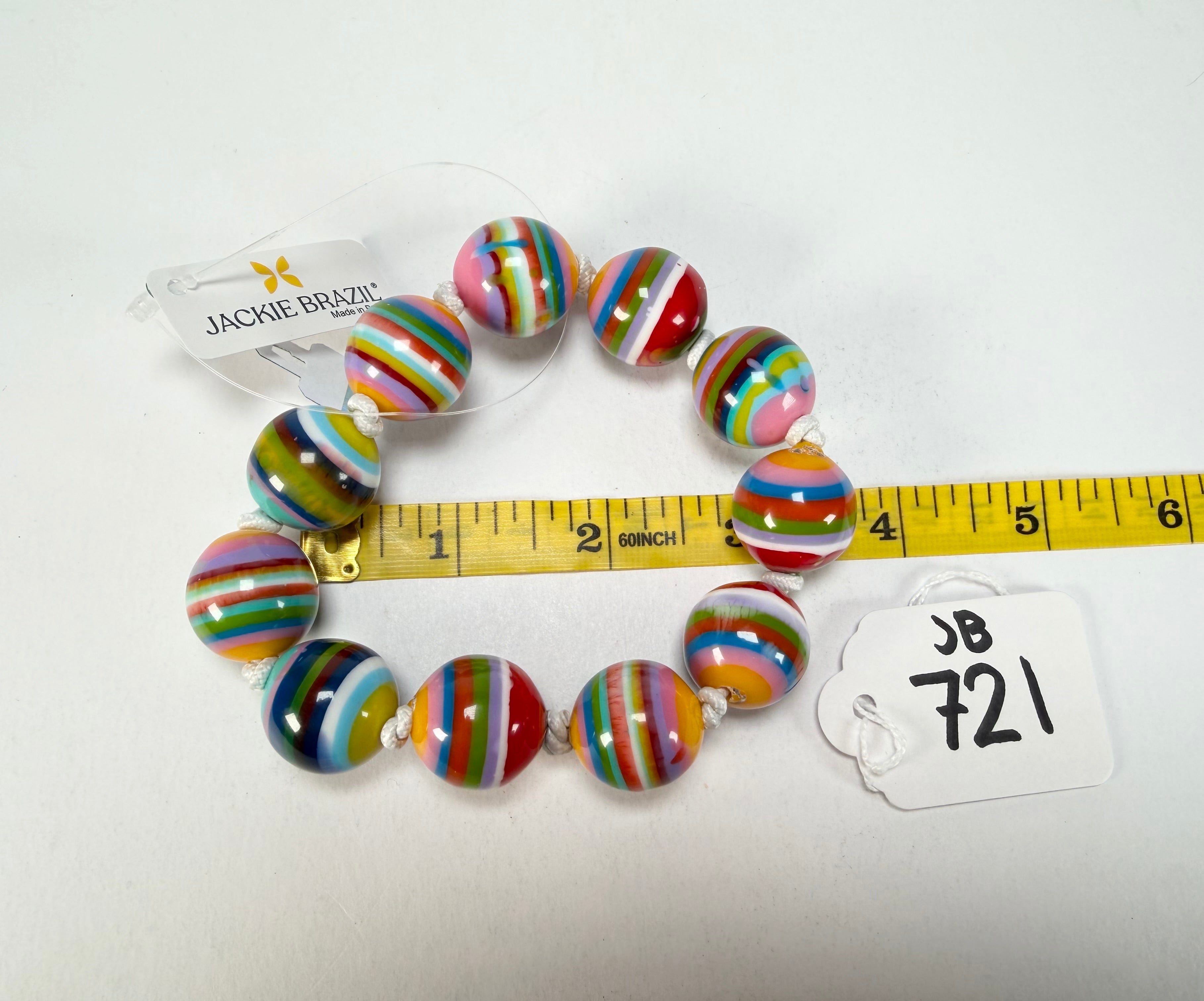 Jackie Brazil "Lola" Liquorice All Sorts Medium Spheres Bracelet ( B2695 )
