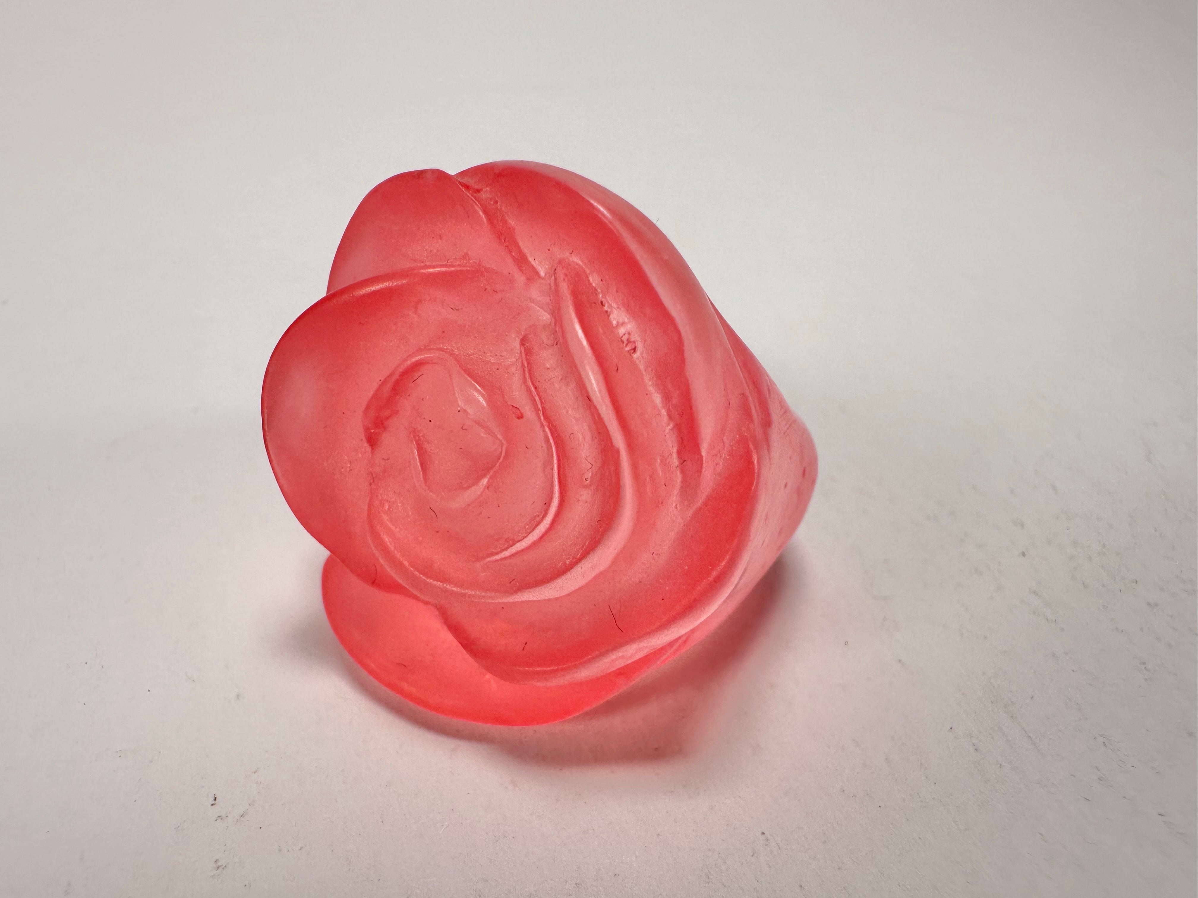 Jackie Brazil "Rose" Light Pink Resin Rose Ring ( R0585 ) Size UK T / US 9.5